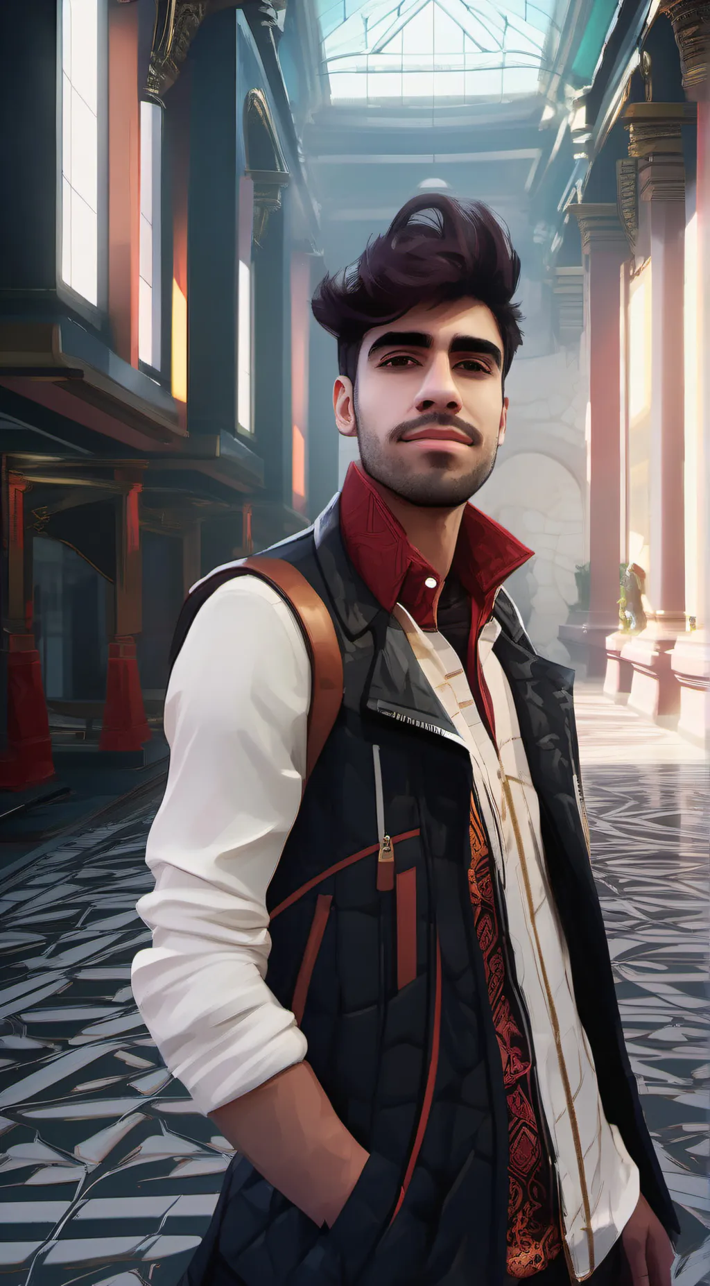 ai character: Aaron  background