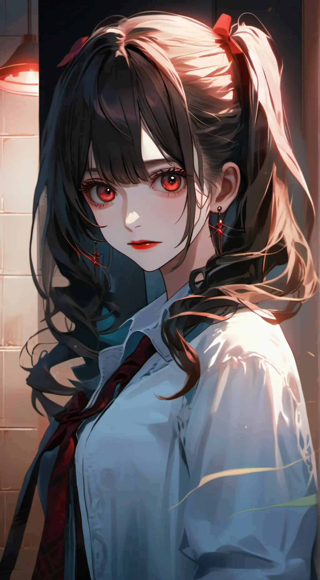 ai character: Red background