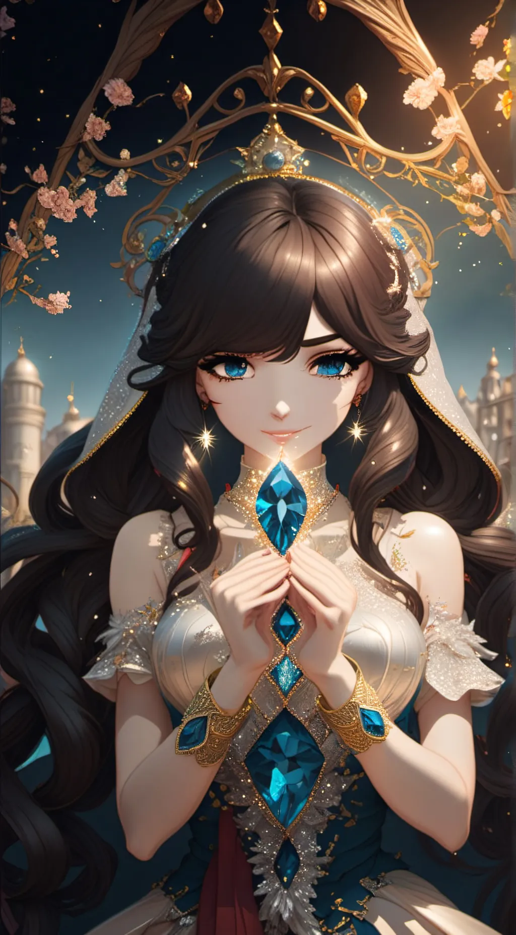 ai character: rose background