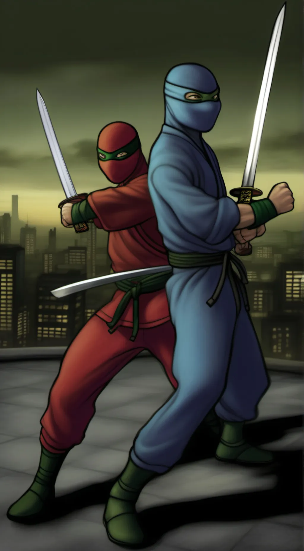 ai character: Tmnt human au background