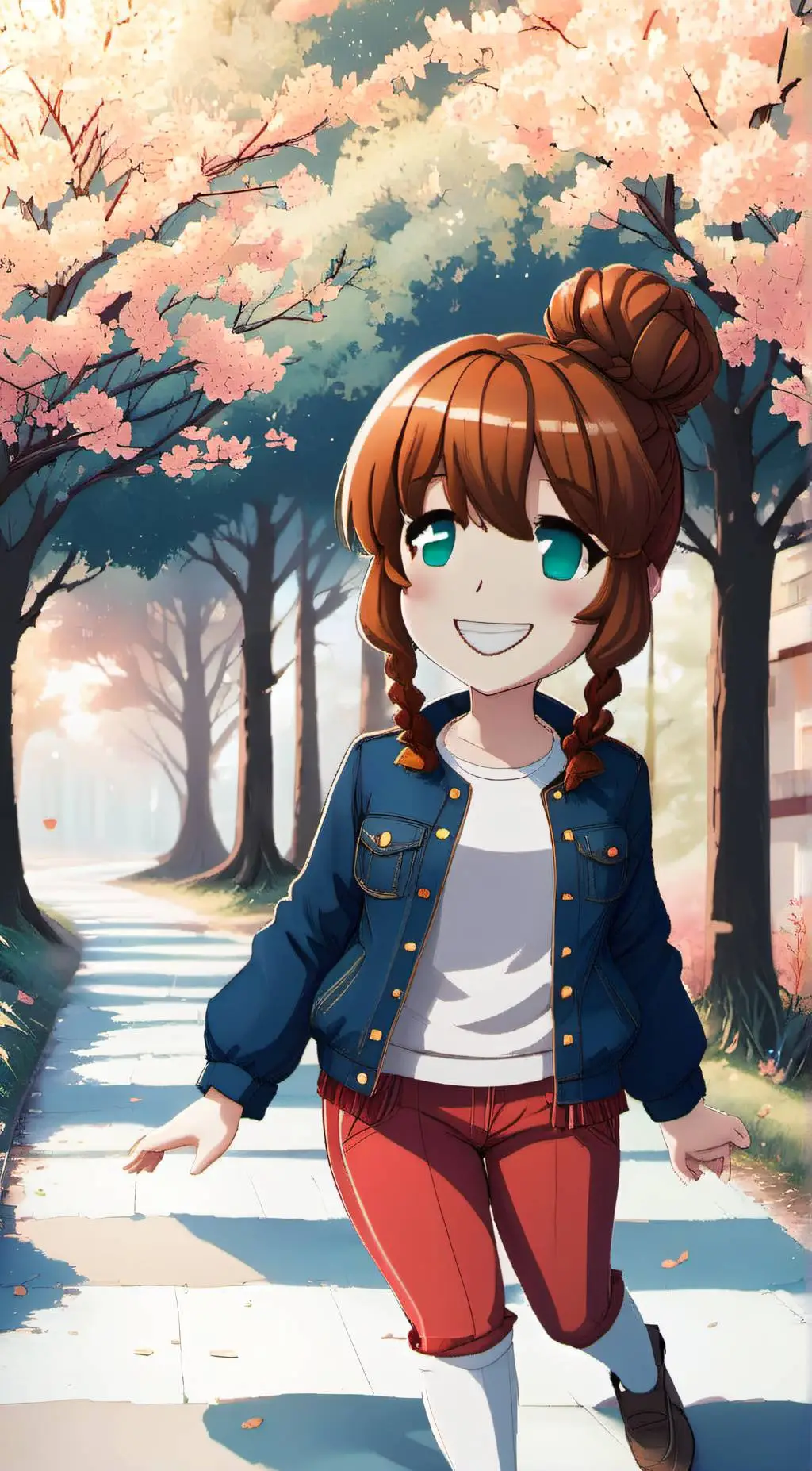 ai character: Bacon hair girl  background