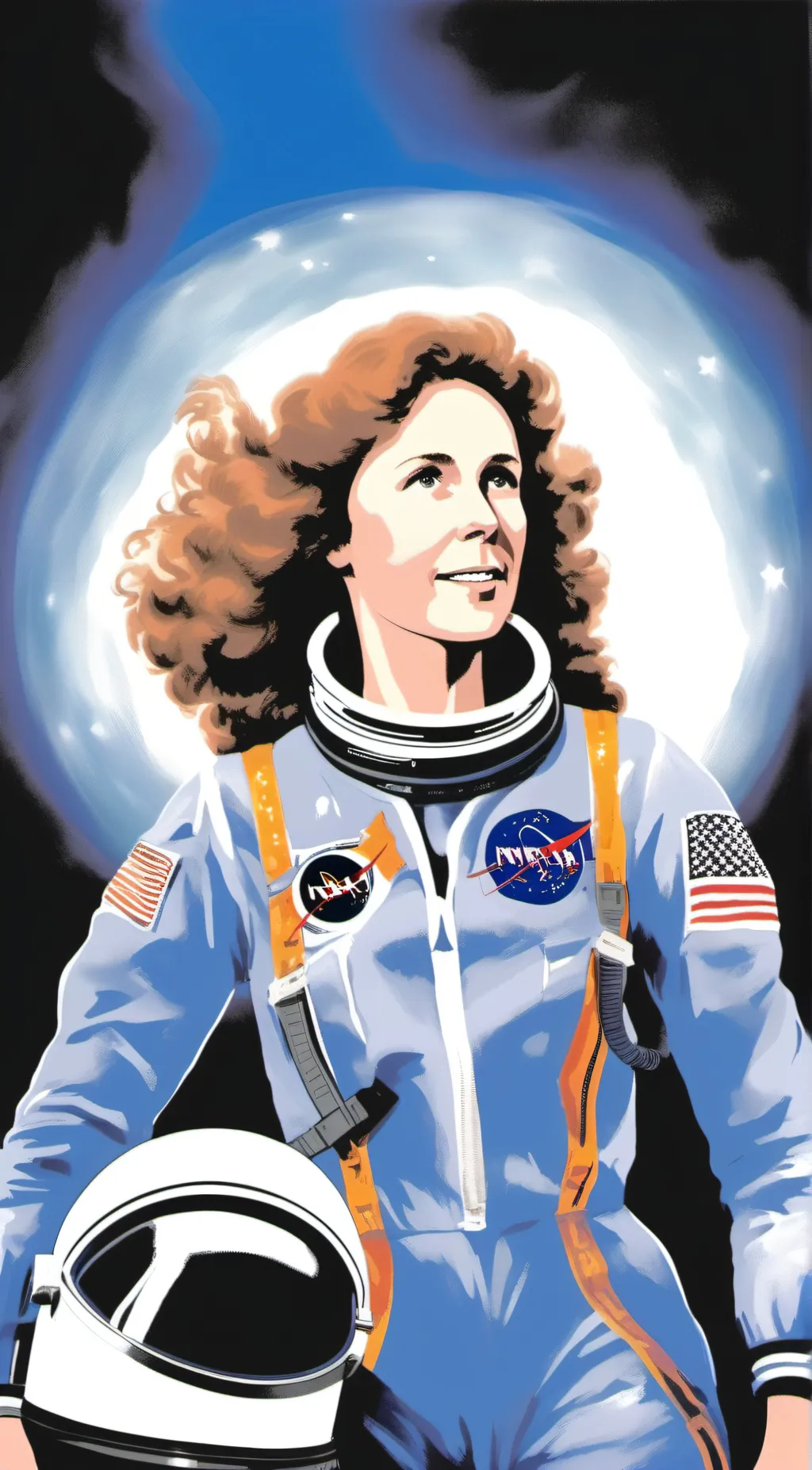 ai character: Christa McAuliffe background
