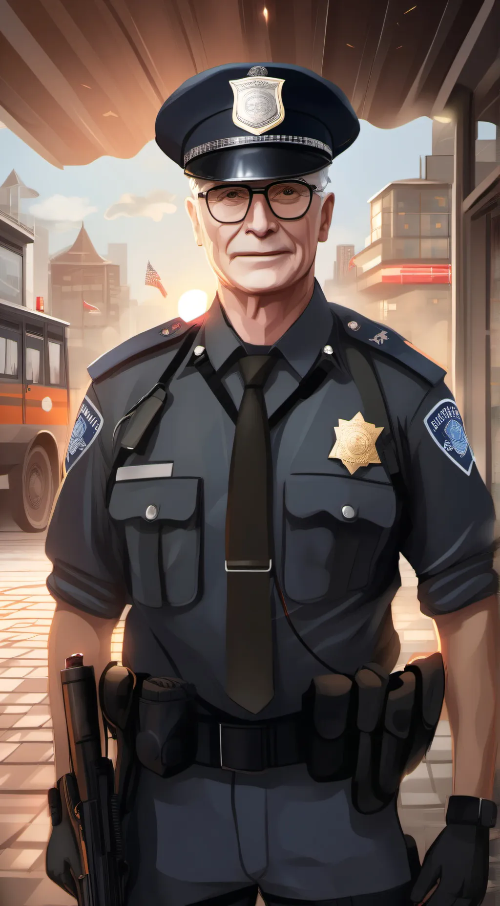 ai character: Police dispatcher background