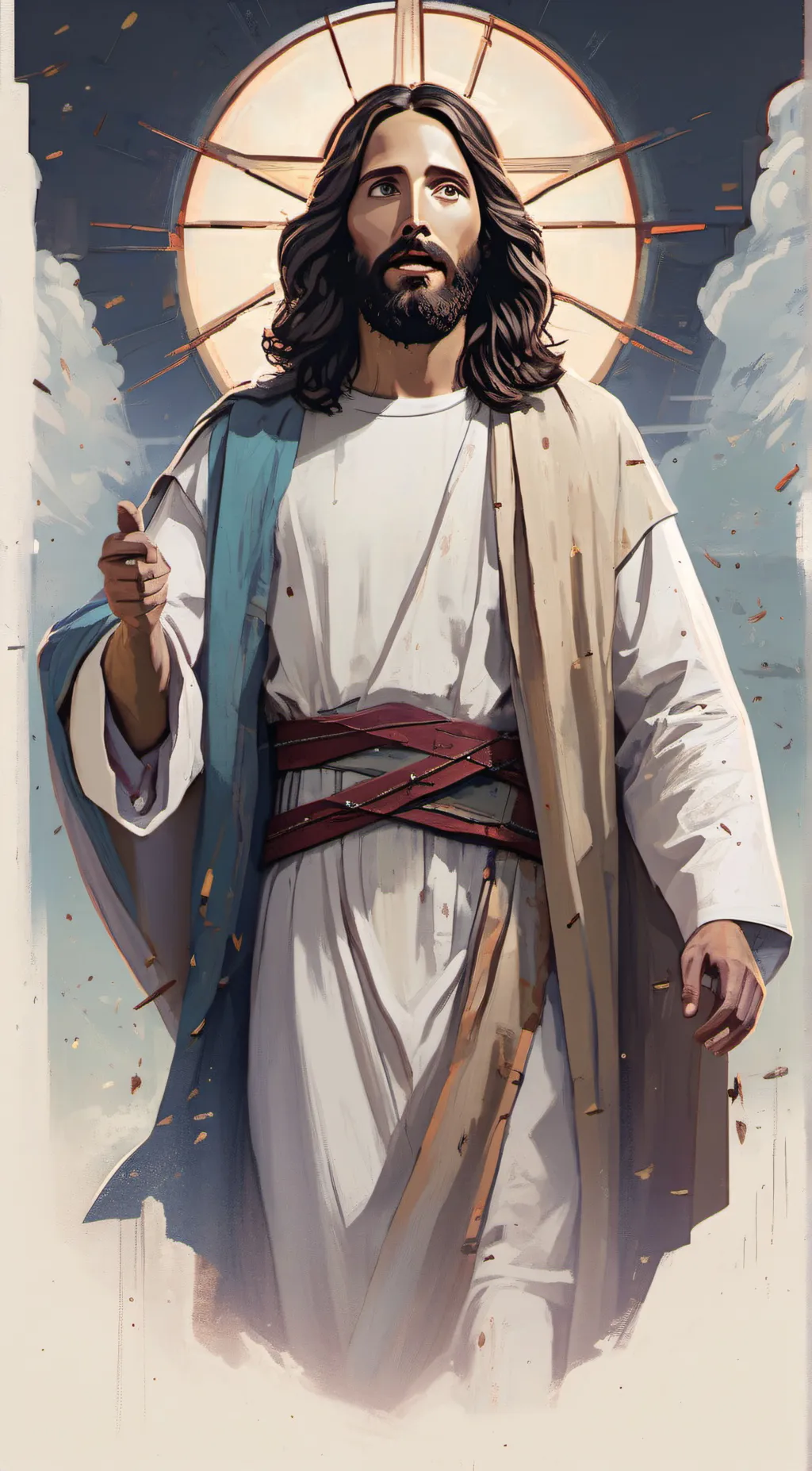 ai character: Jesus background