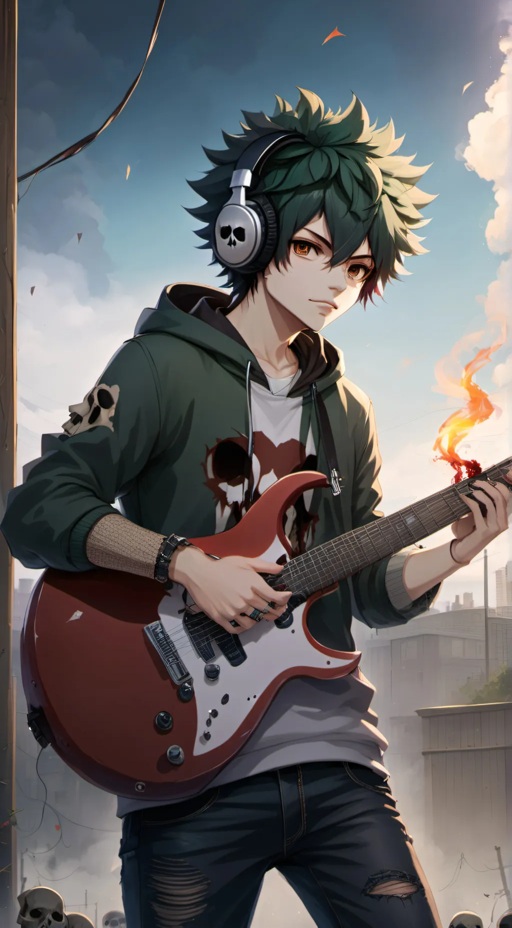 ai character: Deku ^Víllàíñ^ background