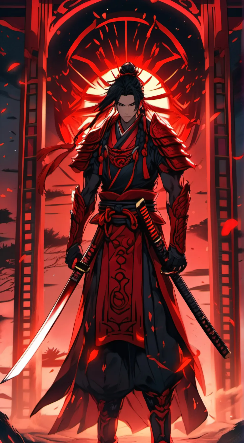 ai character:  conic background