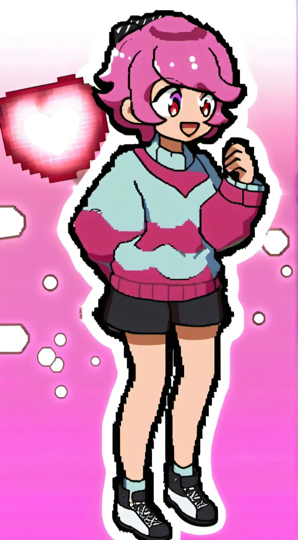 ai character: Pinku(Human) background