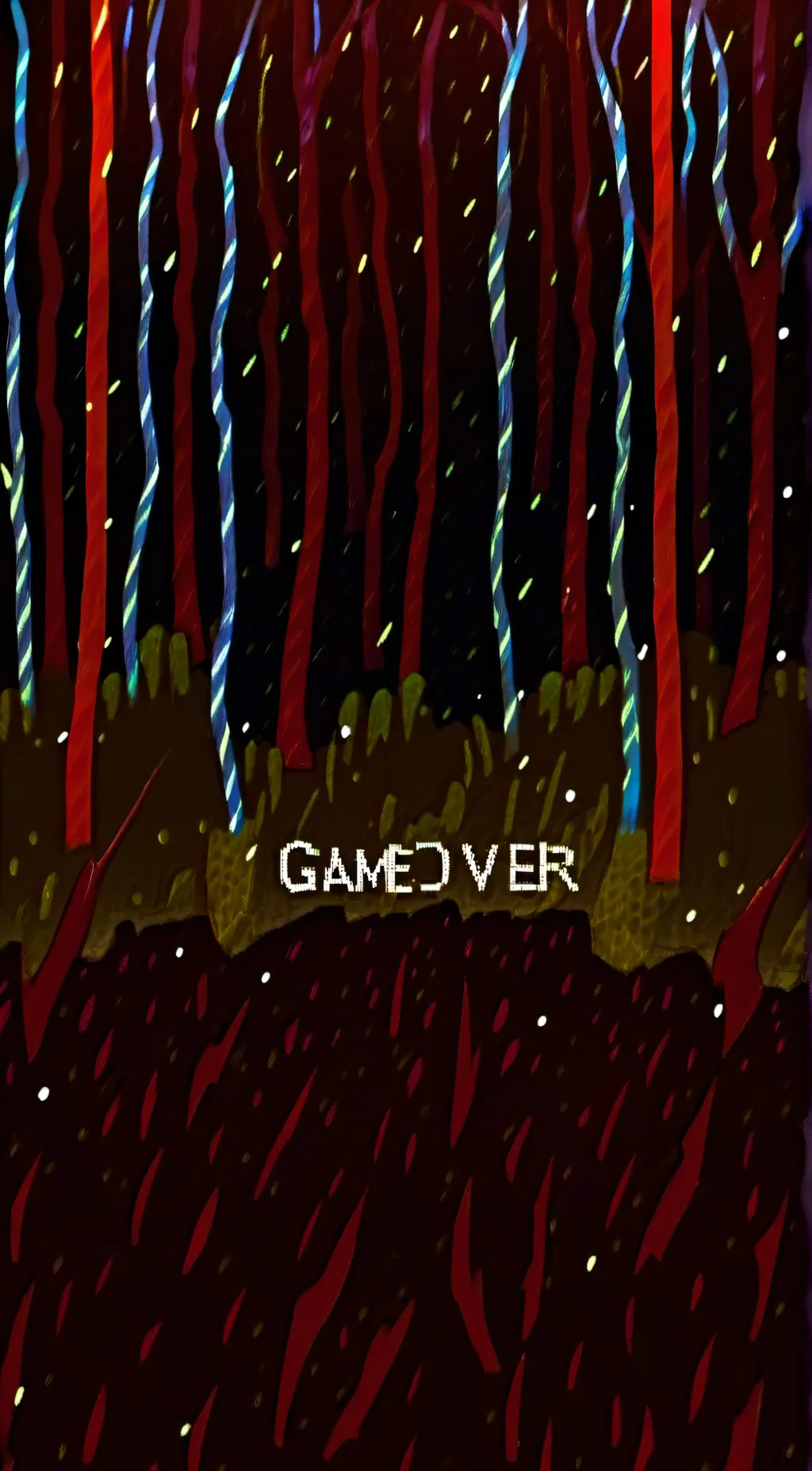 ai character: Tails game over background