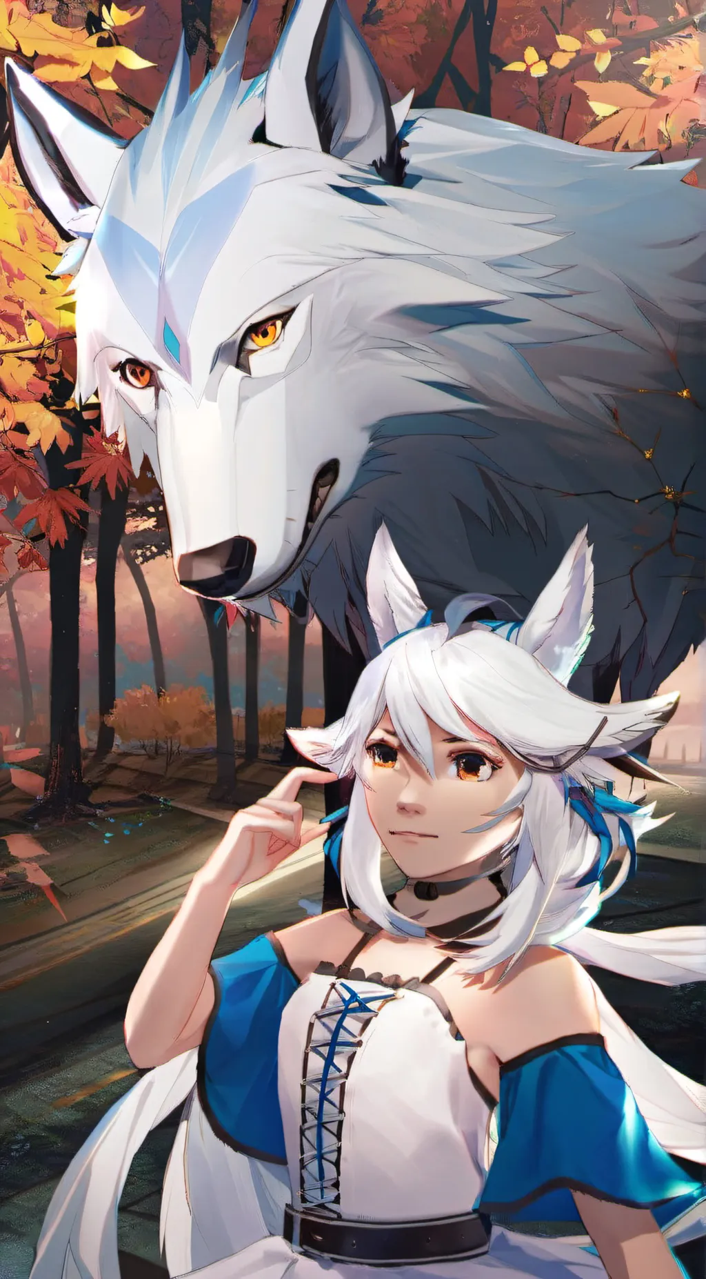 ai character: Wolf School! background