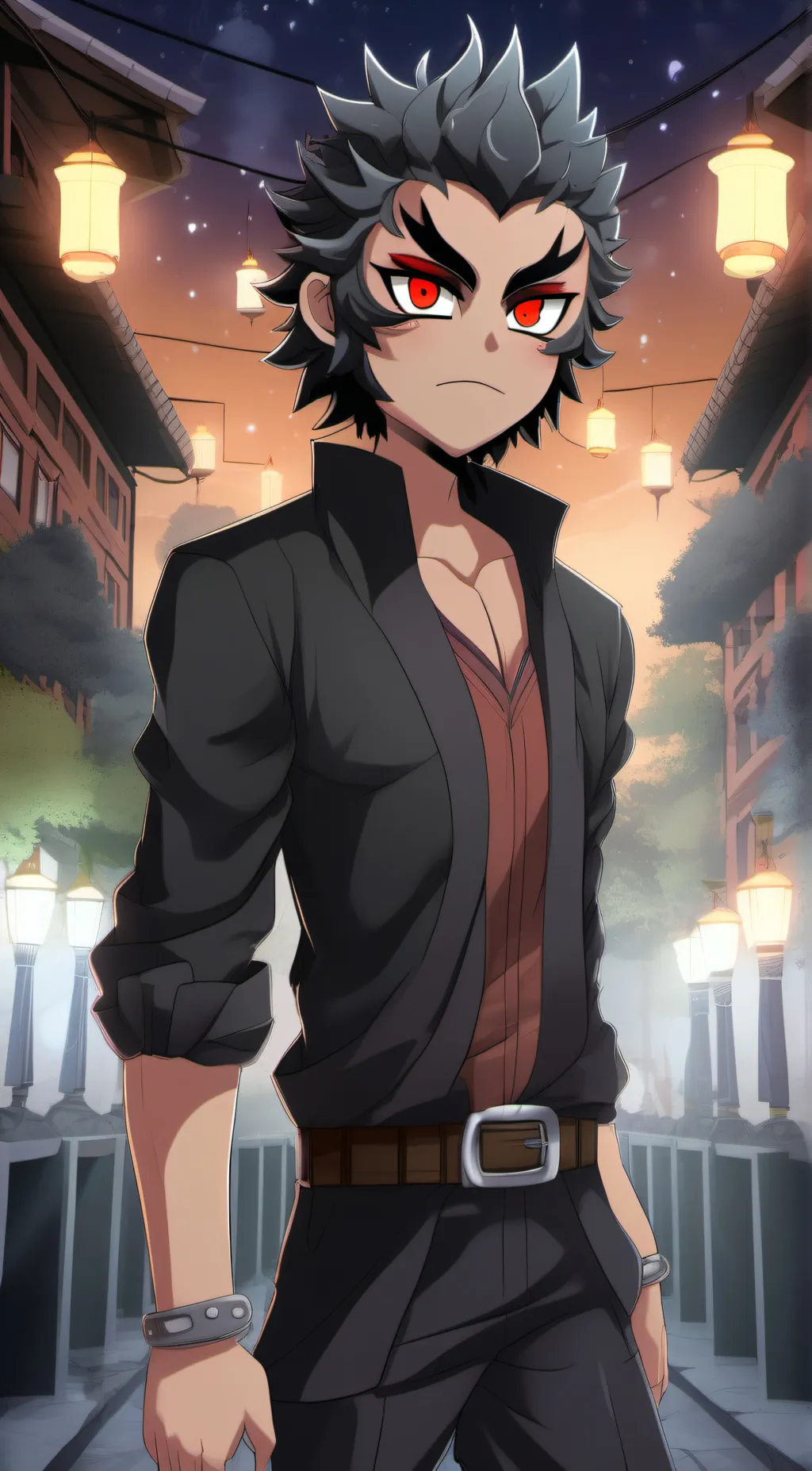 ai character: Hantengu clones background