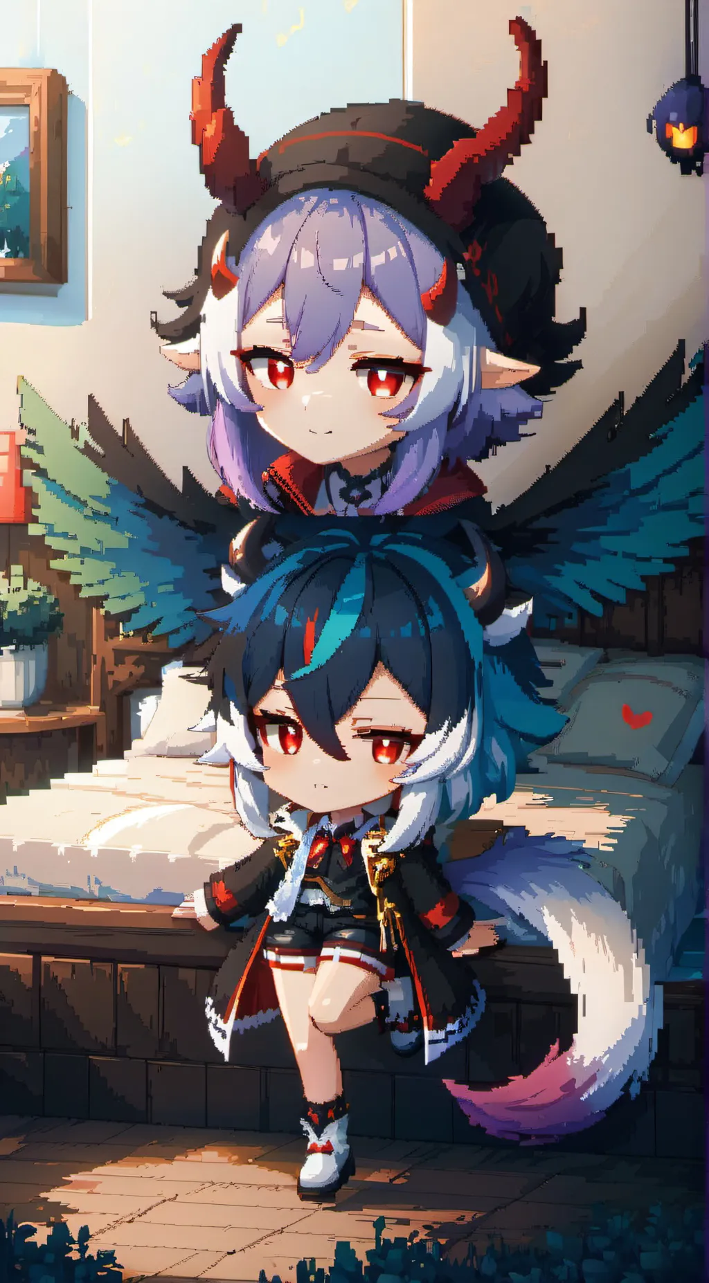 ai character: TV crew  background