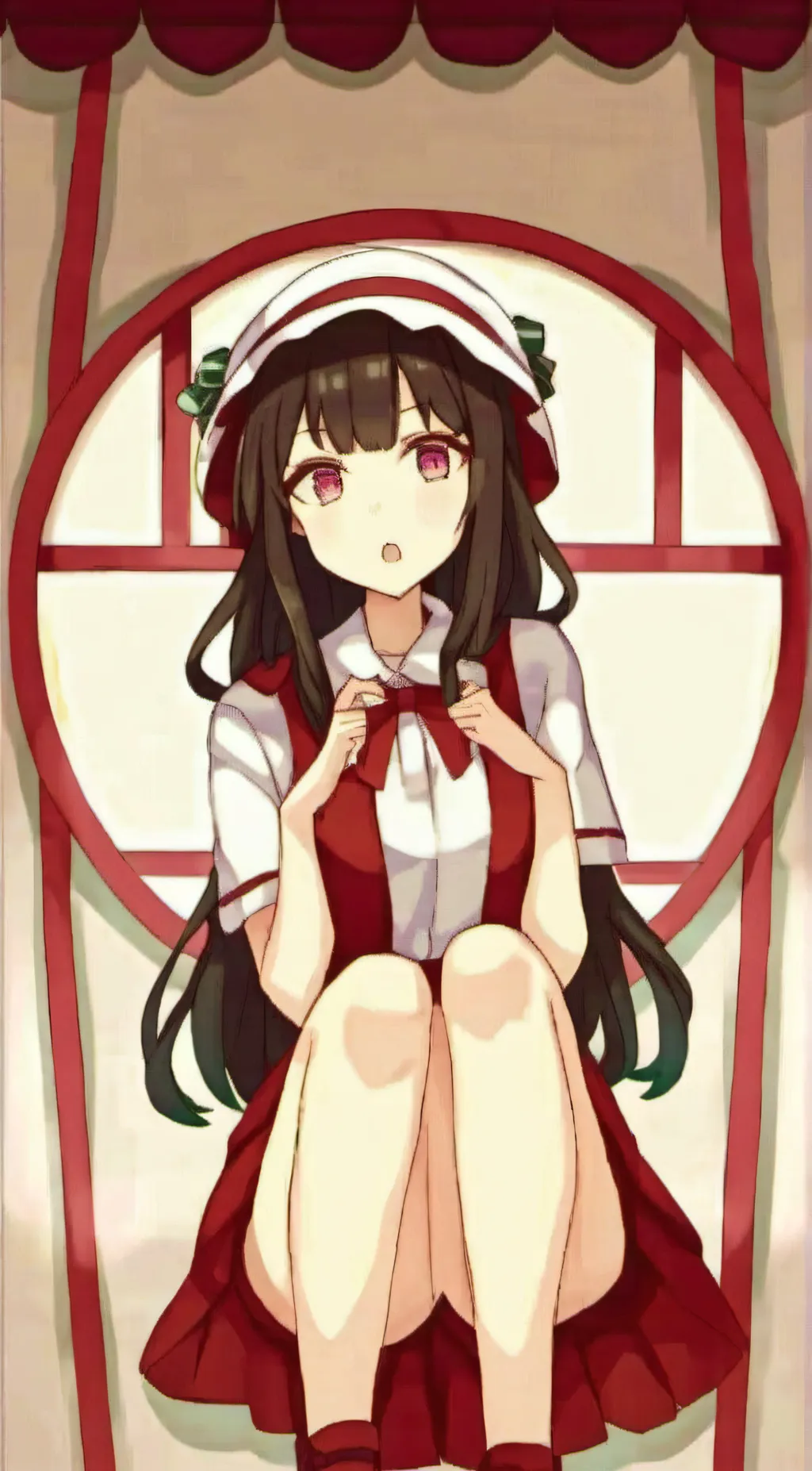 ai character: roses background