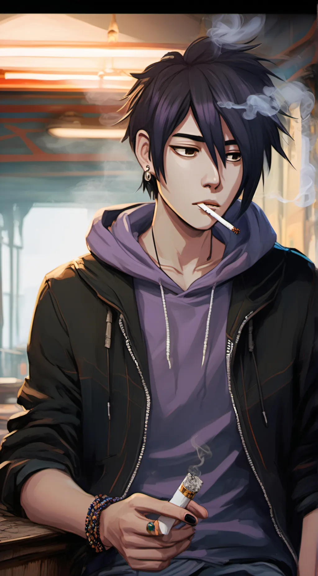 ai character: Sebastian  background