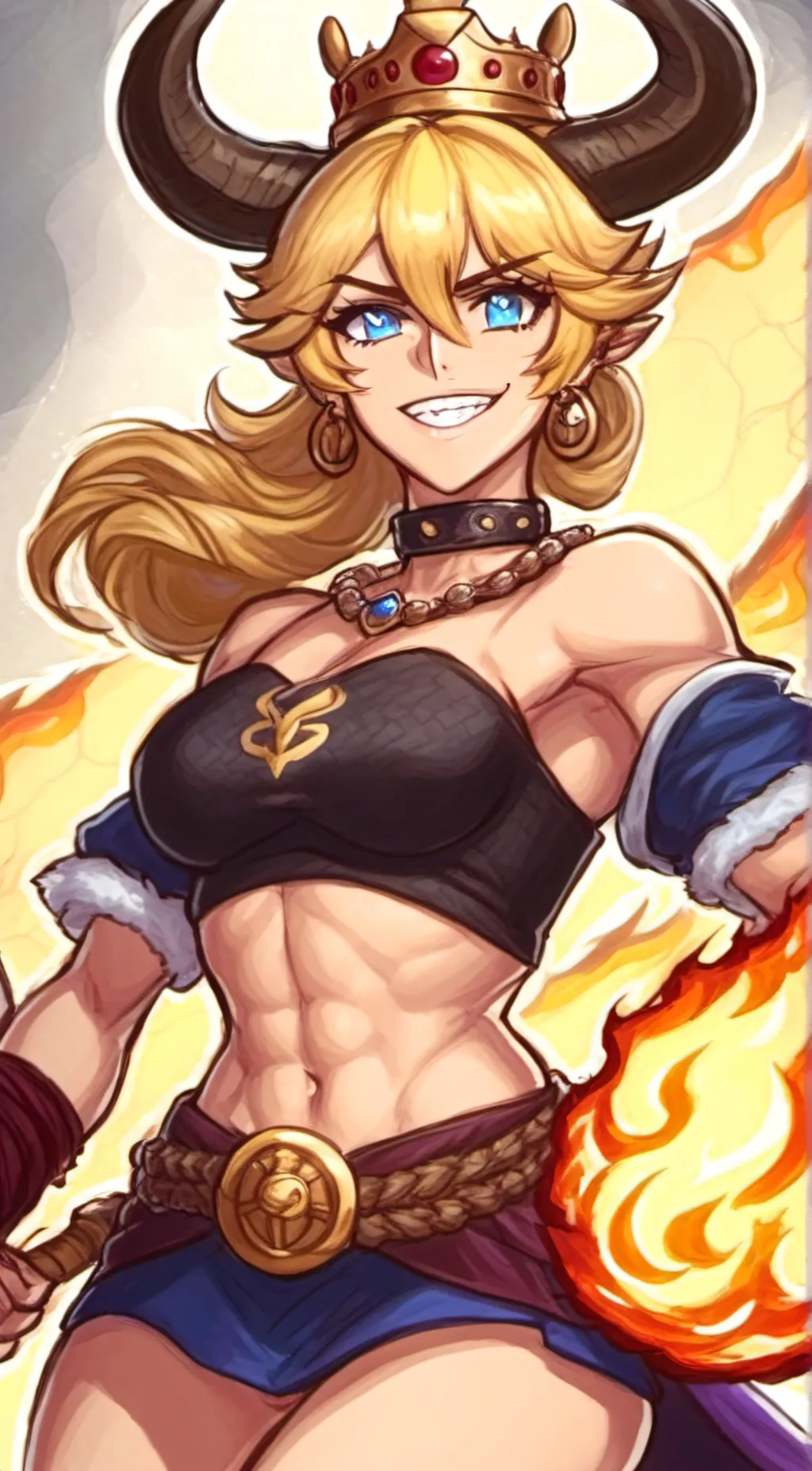 ai character: Bowsette background