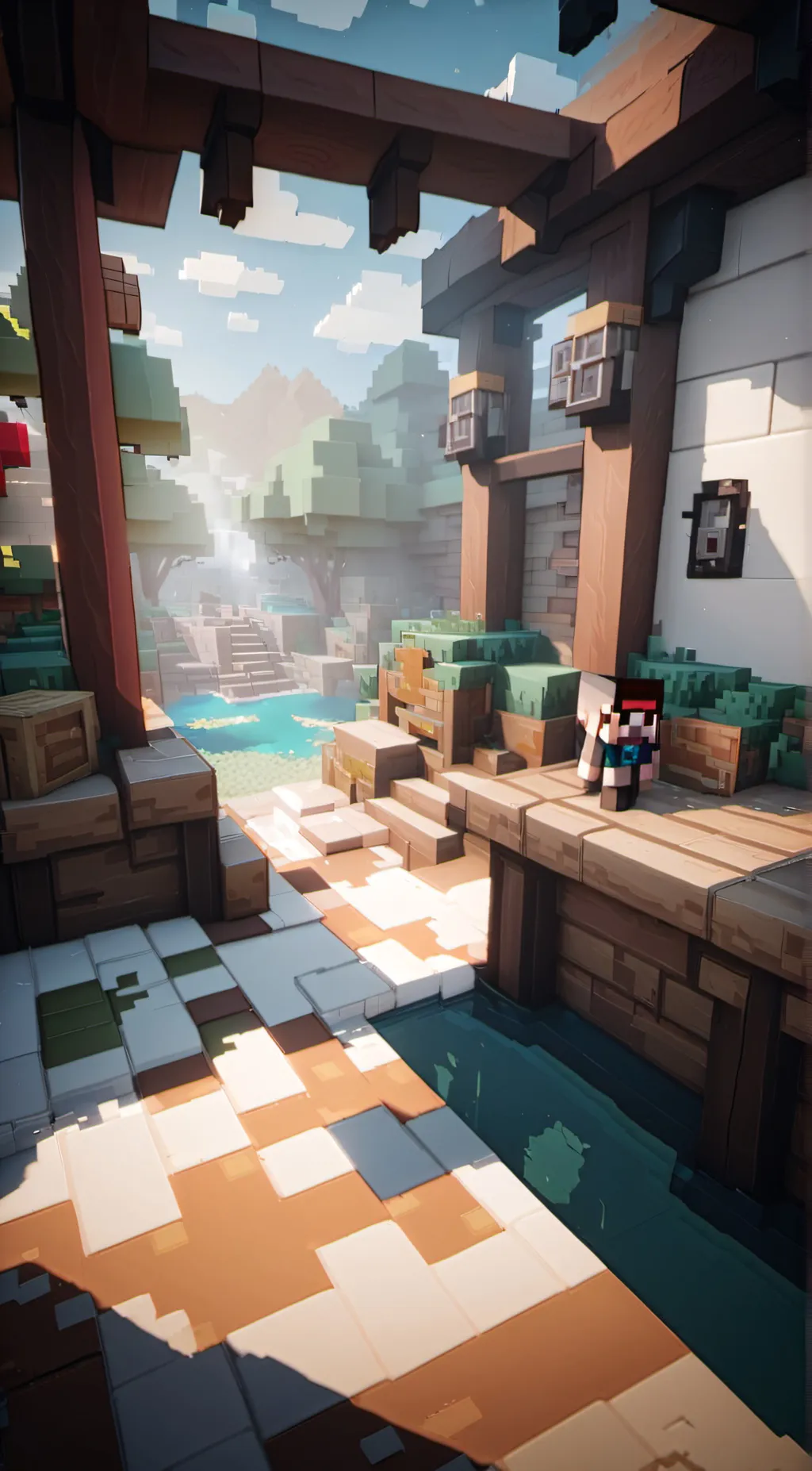 ai character: Minecraft background