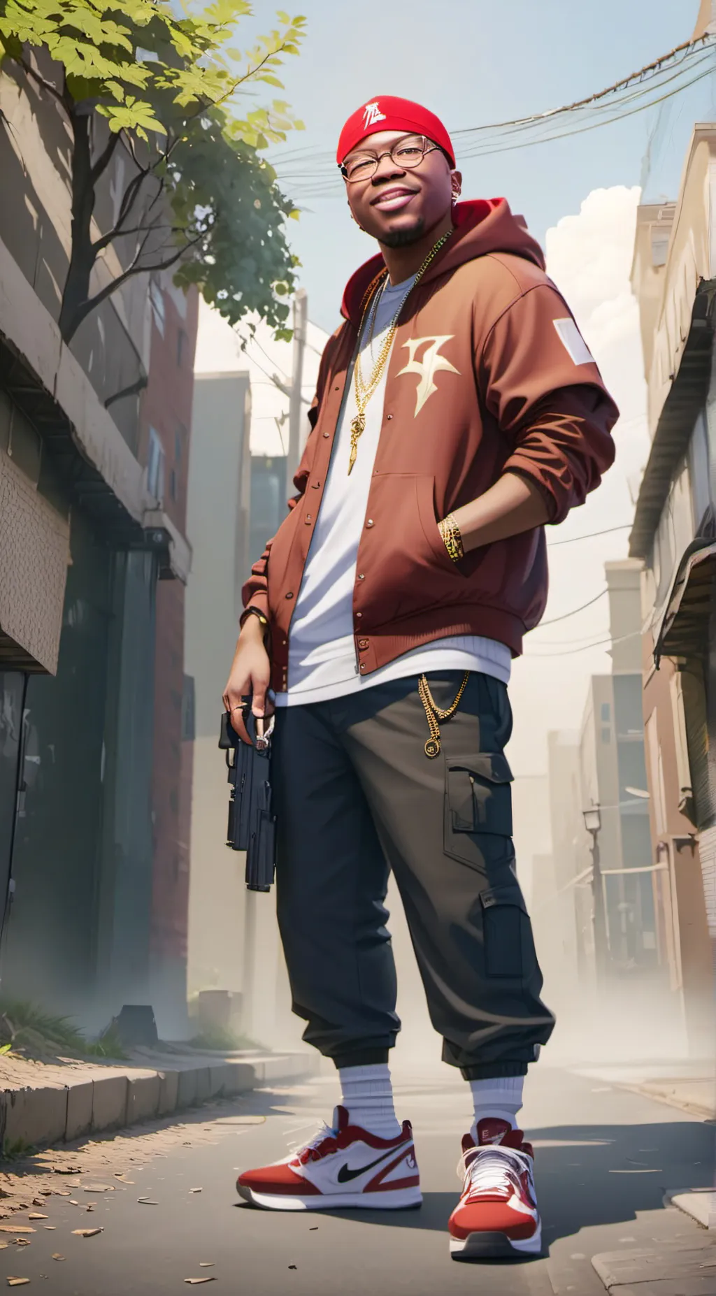 ai character: shotgun tra background