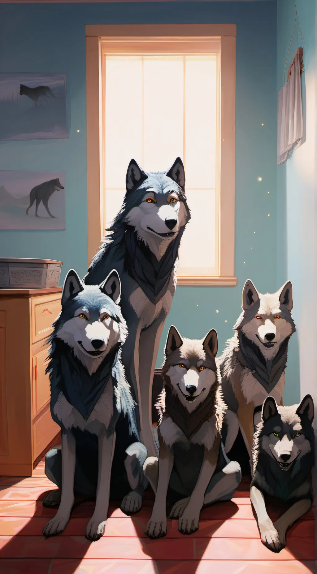 ai character: new home background