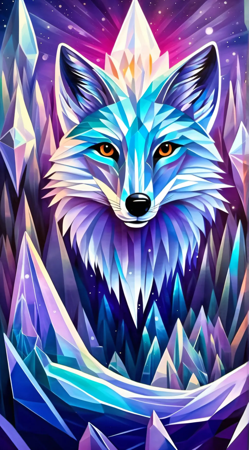 ai character: crystal fox background