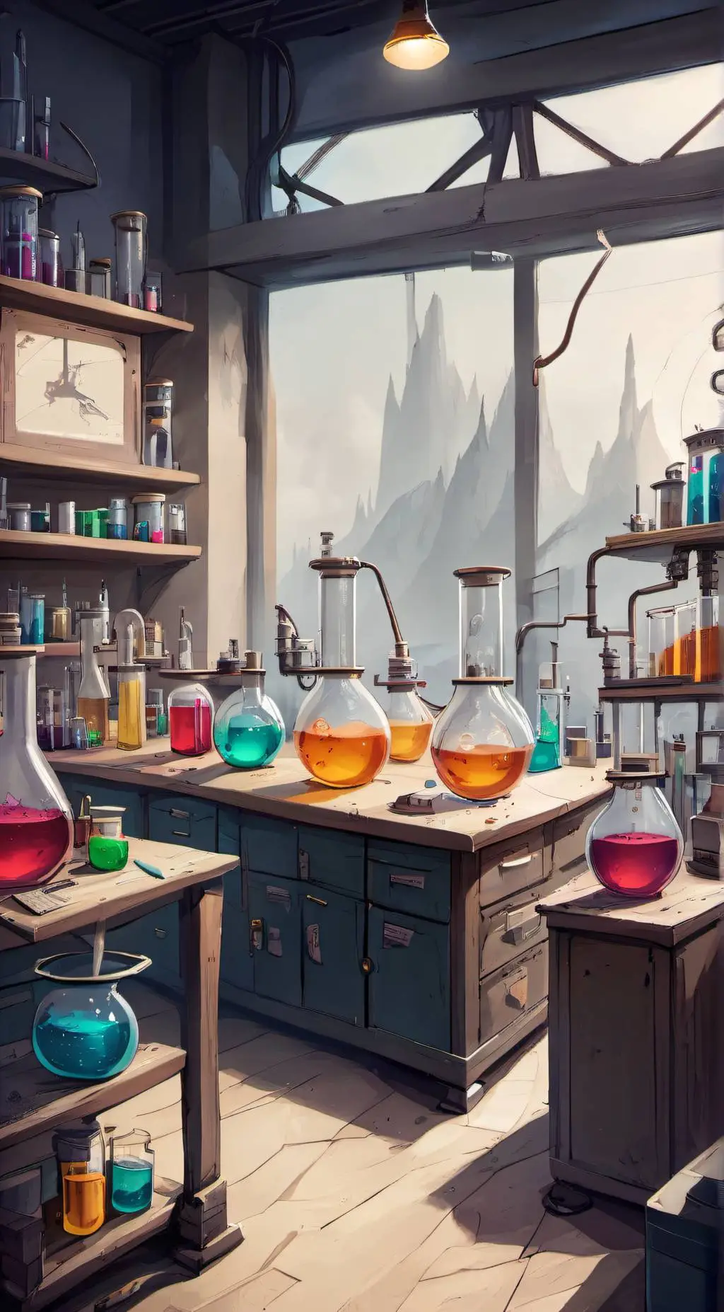 ai character: The Science Lab background