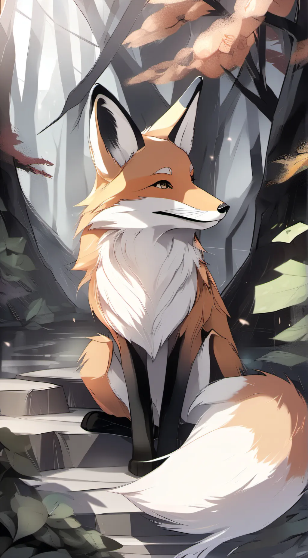 ai character: fox  background