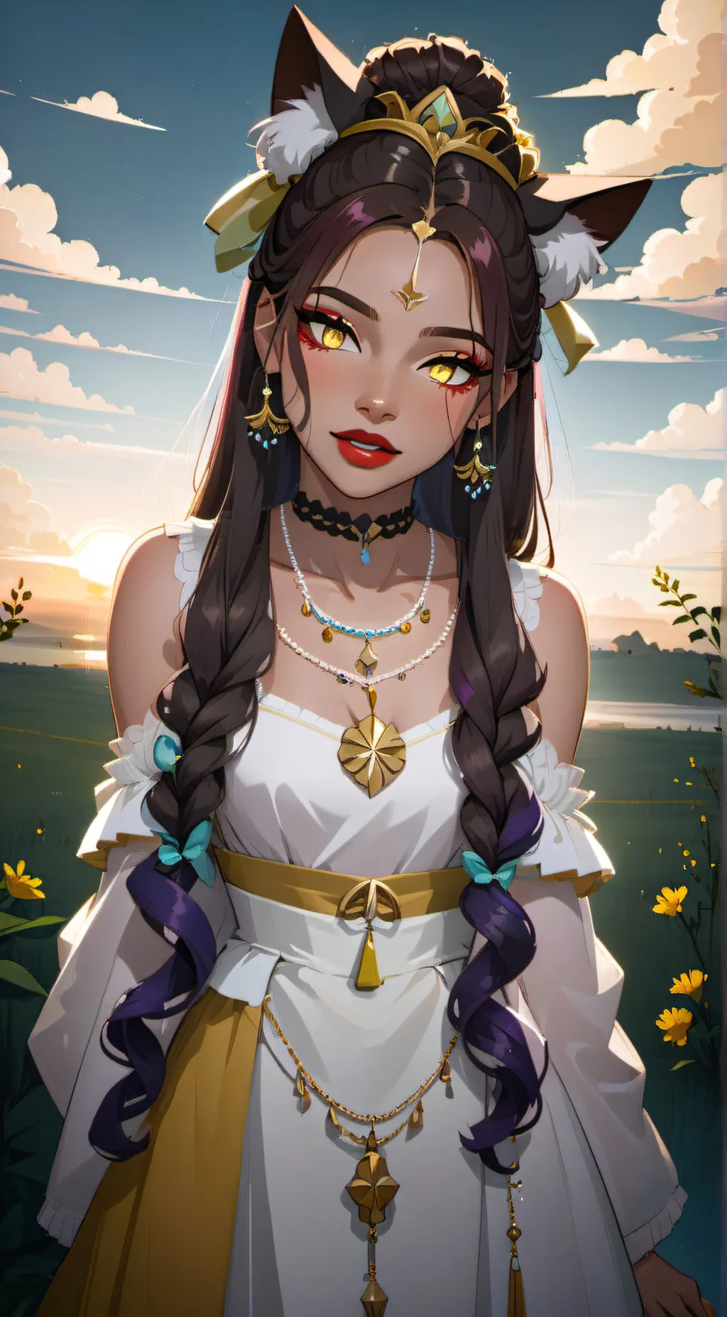 ai character: Cerise background