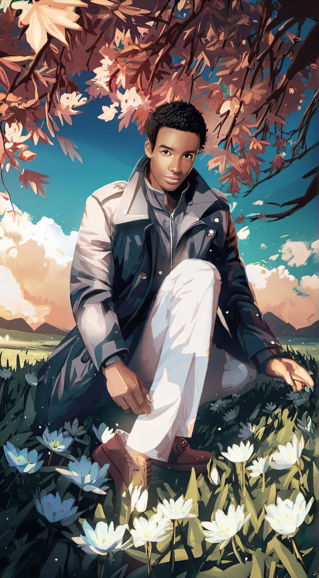 ai character: Tevin Campbell  background