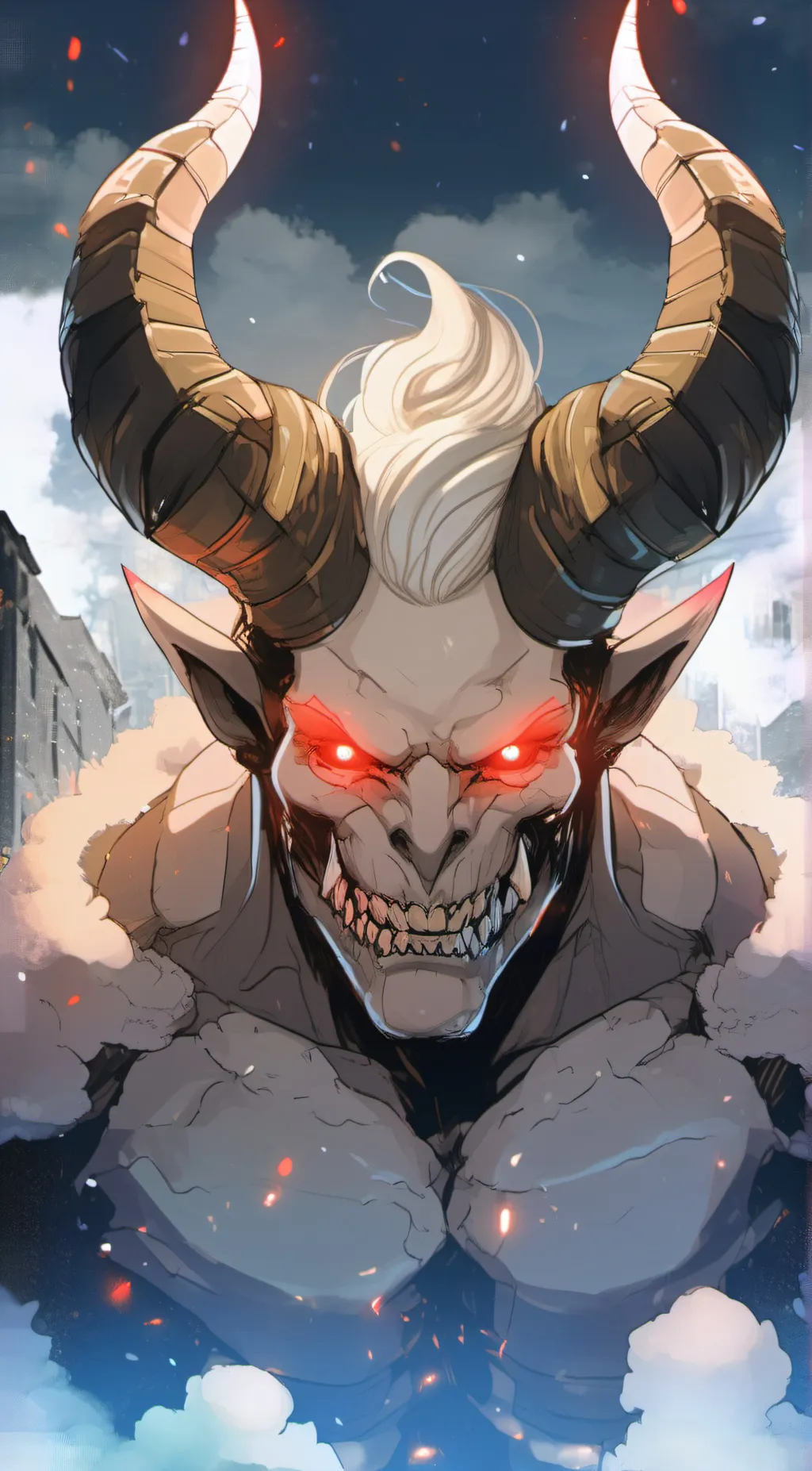 ai character: satan /Lucifer  background