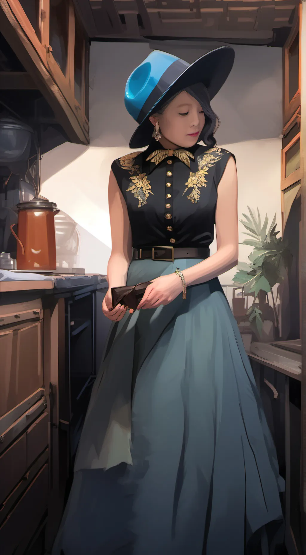 ai character: Christina  background