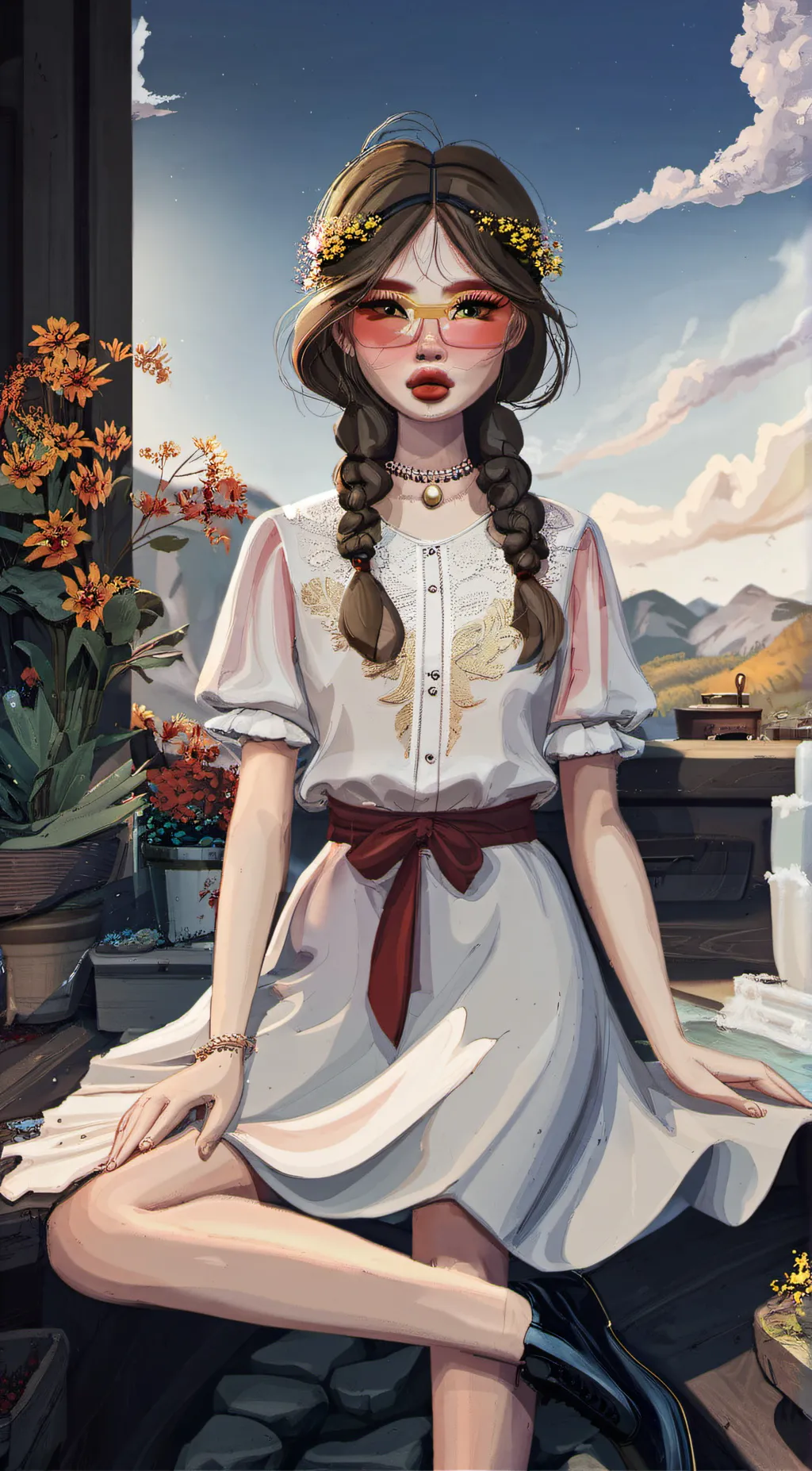 ai character: Scarlet  background