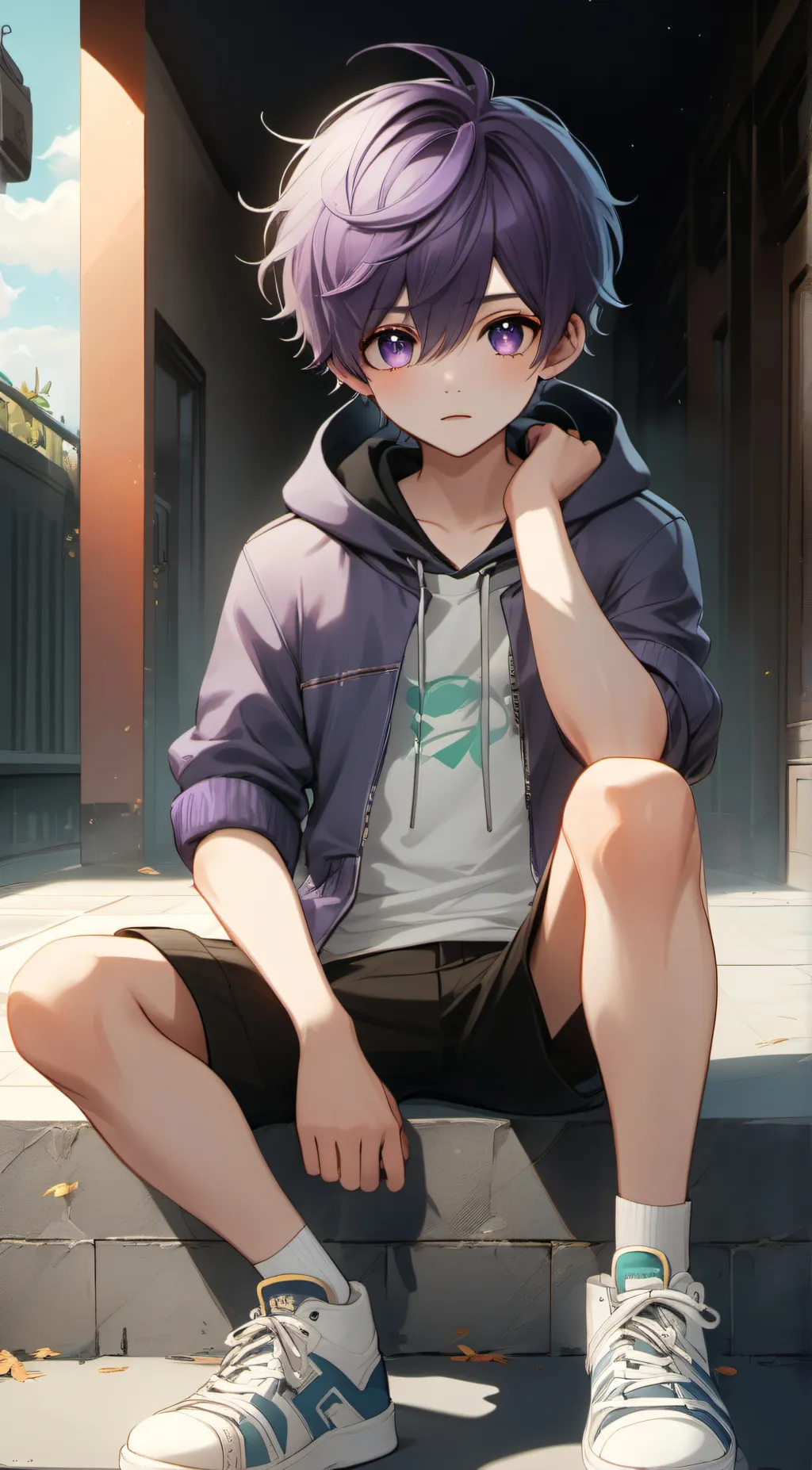 ai character: Rain background