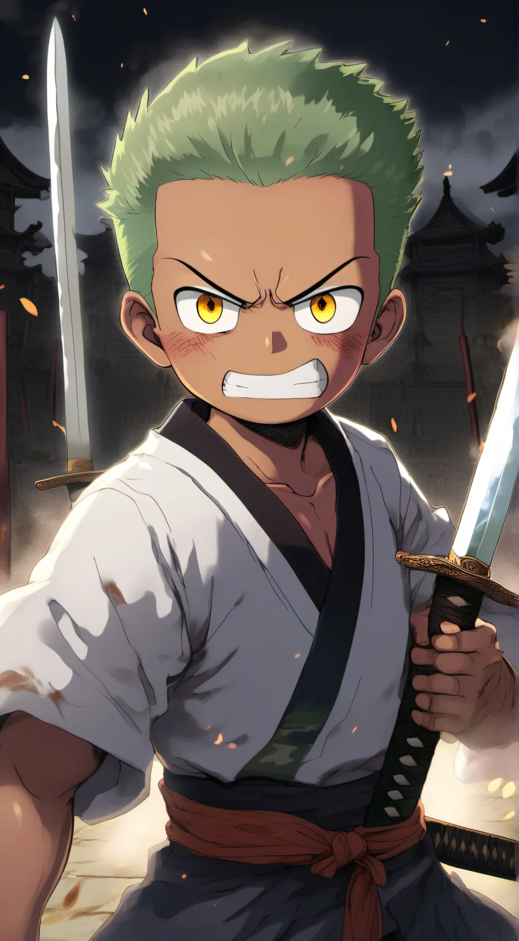 ai character: Zoro Roronoa background