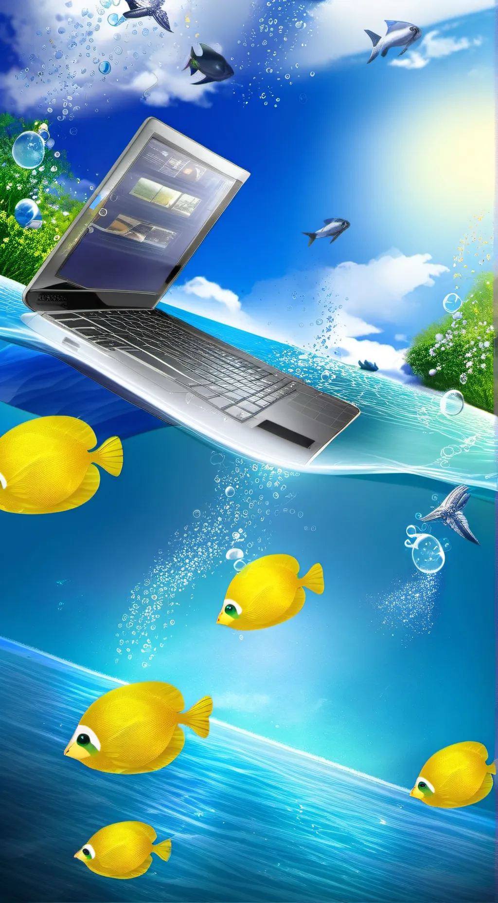 ai character: Frutiger areo  background