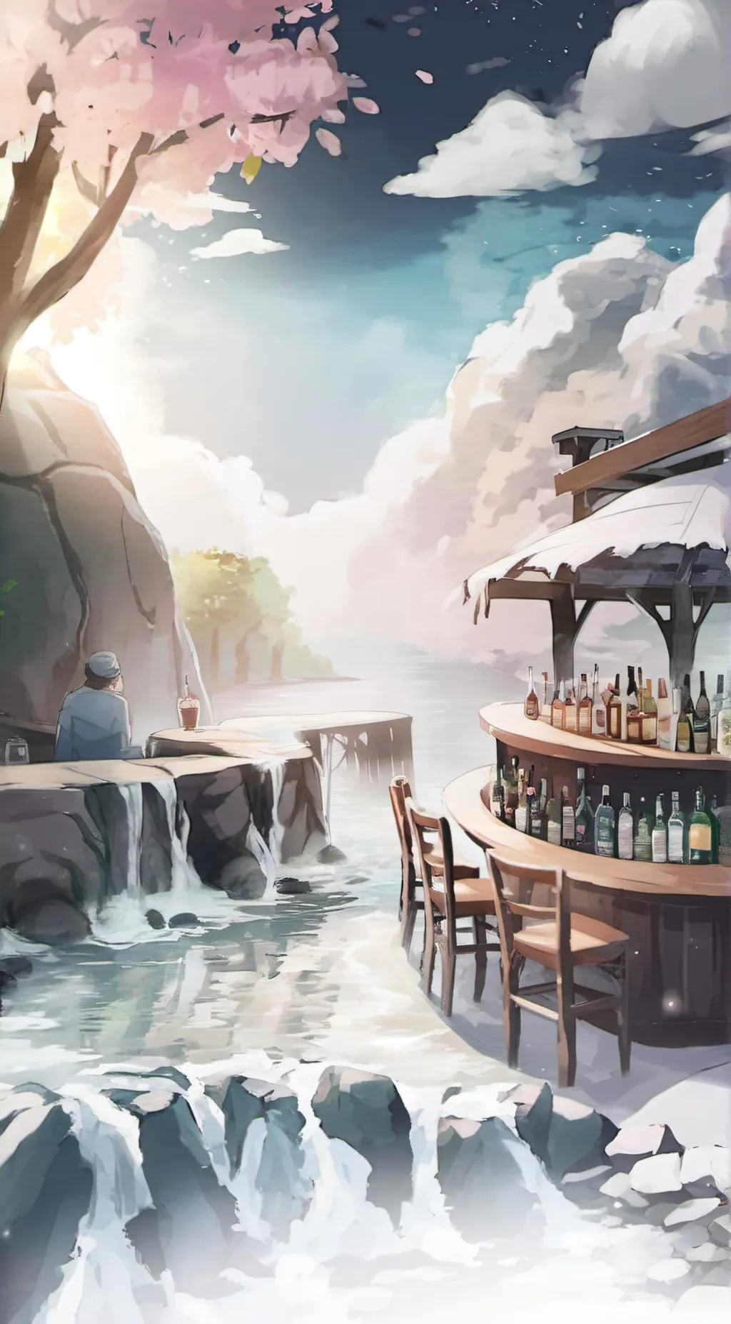 ai character: copying  background