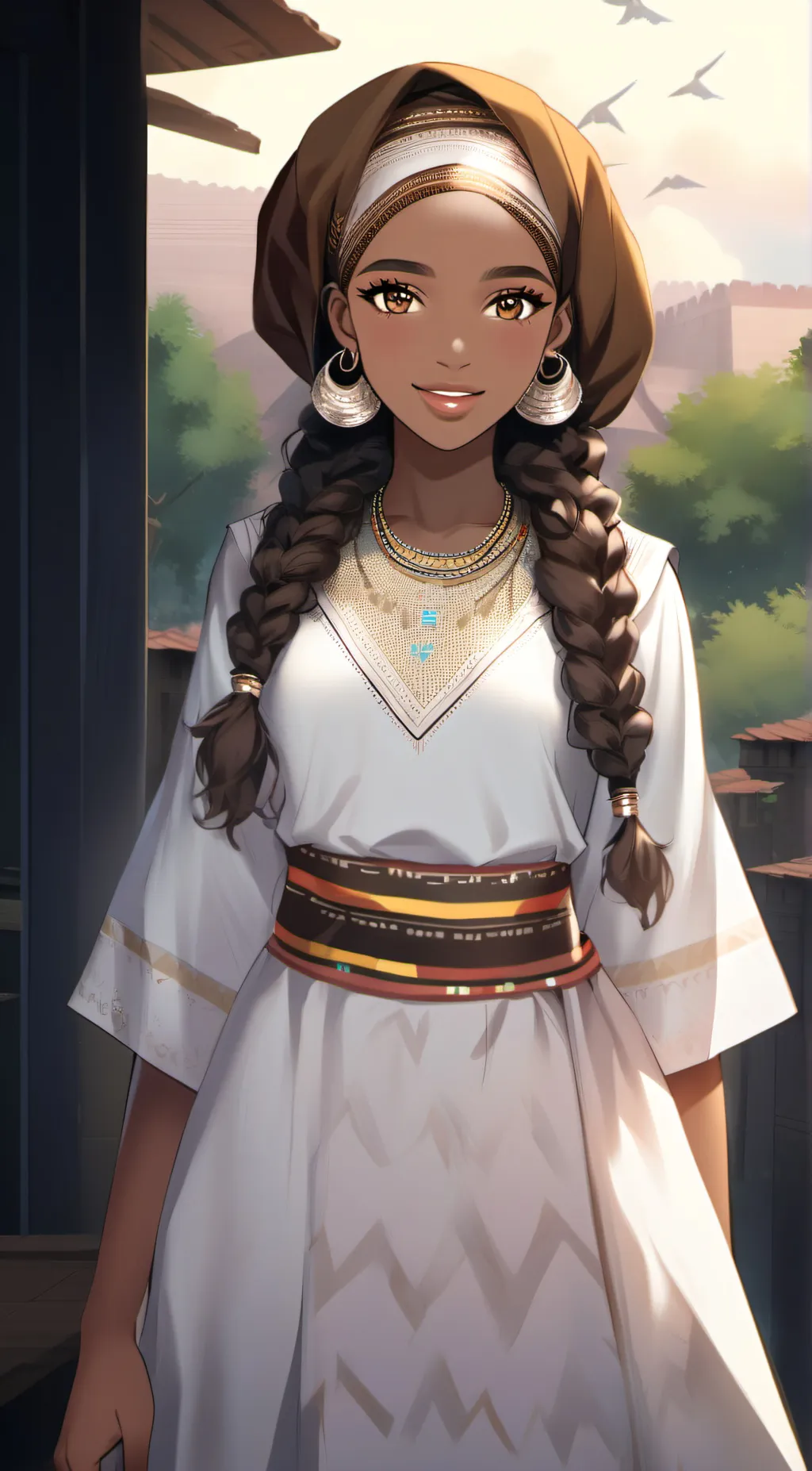 ai character: huniria fure background