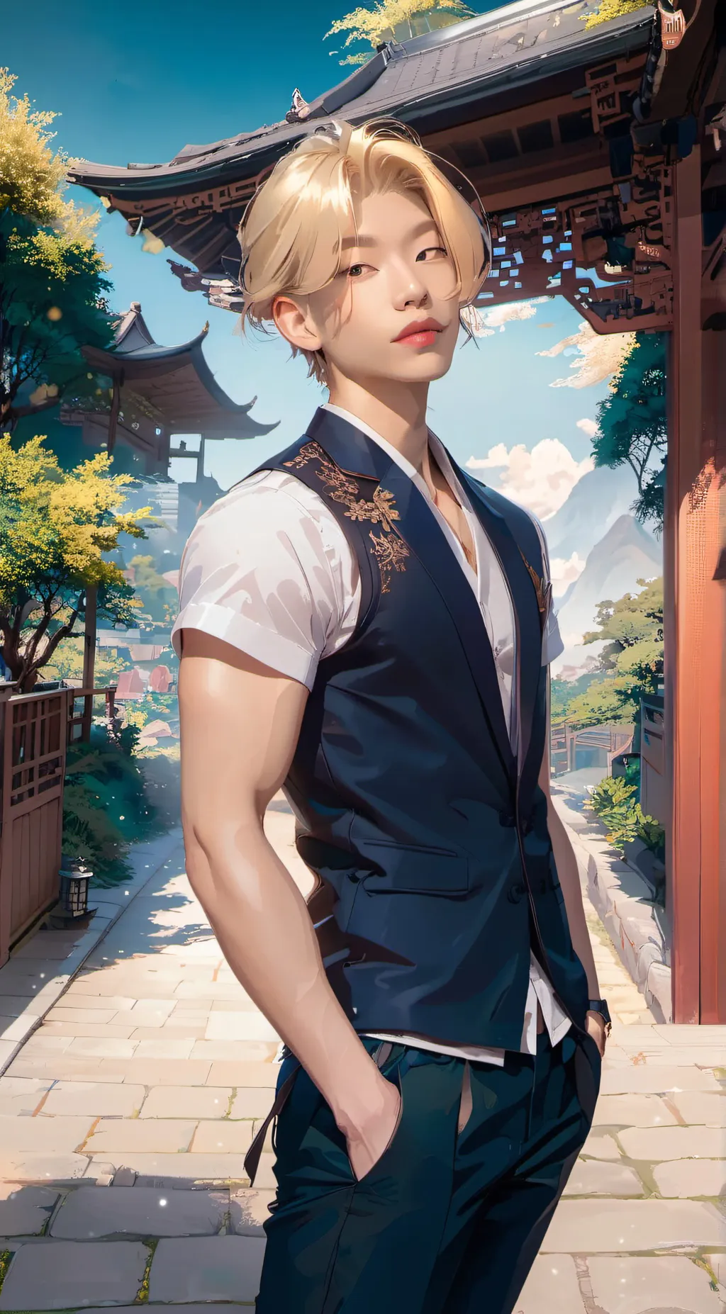 ai character: シMiyazakiシ background