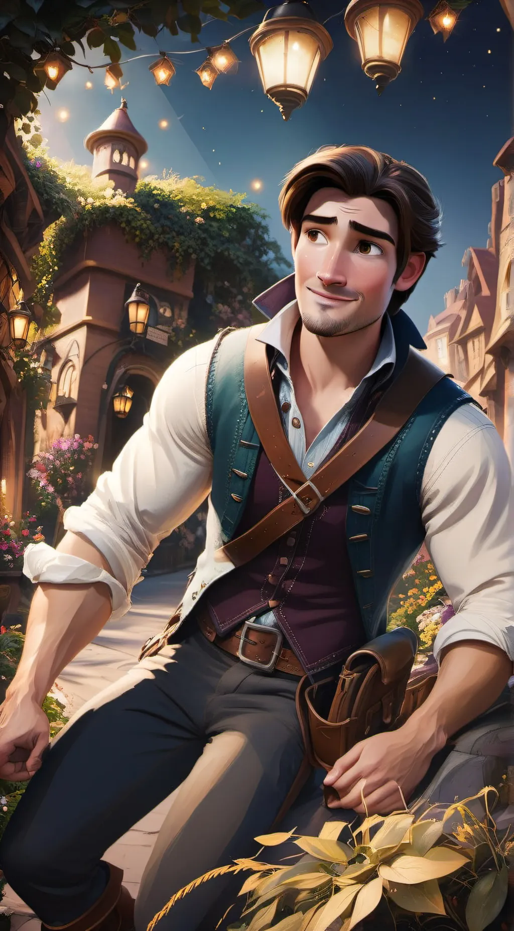ai character: Flynn Rider background