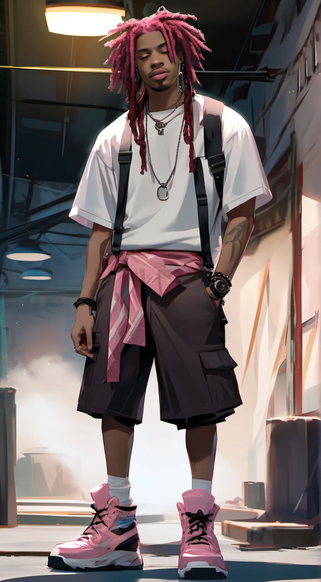 ai character: Omari🥵🙇🏾‍♀️ background