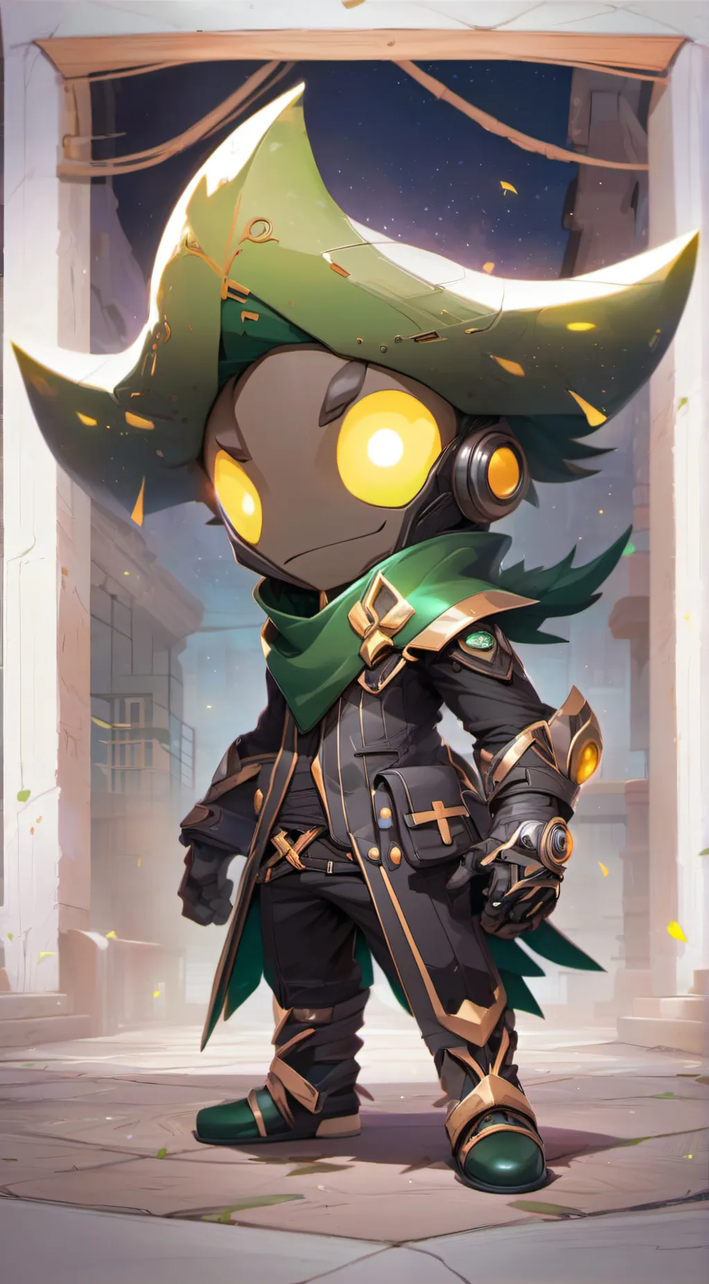 ai character: toxic pea background