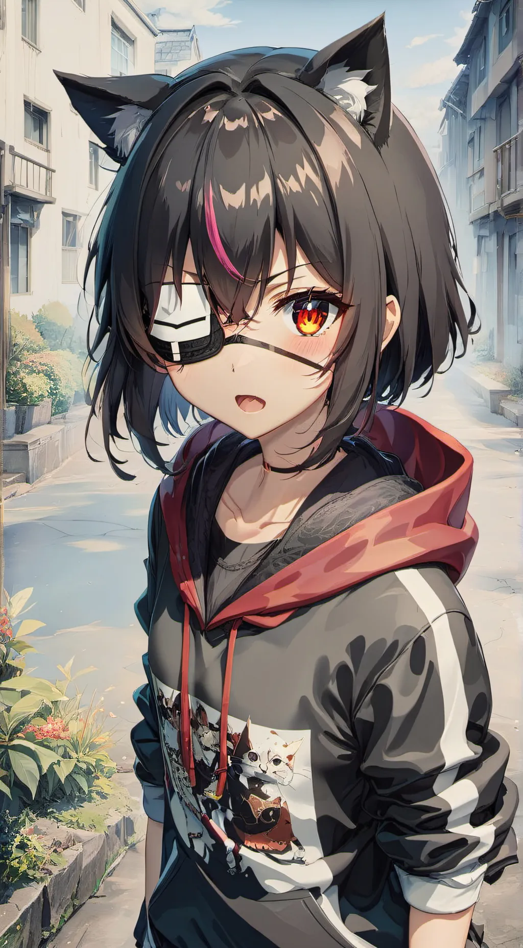 ai character: Luna~ moonlight~ background