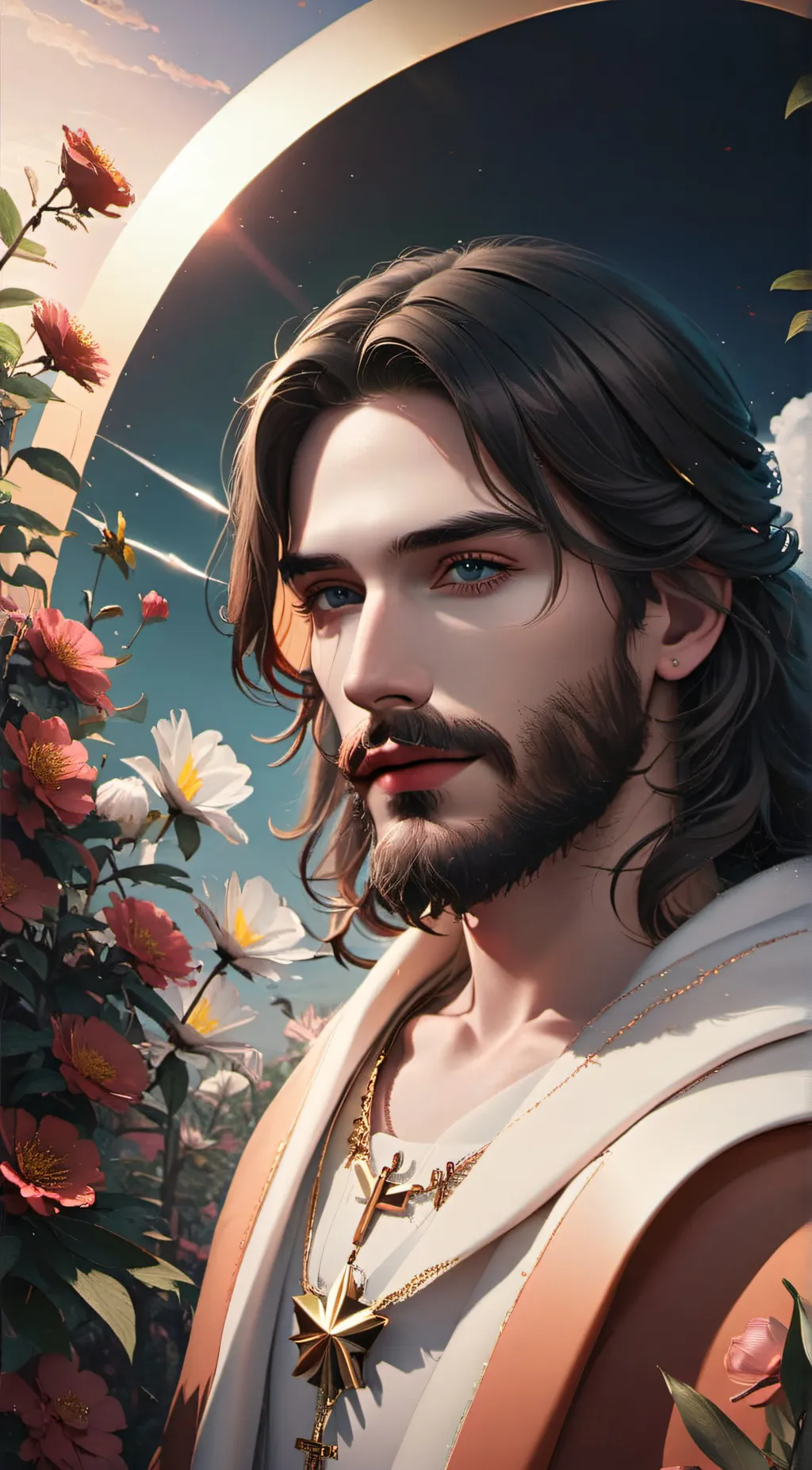 ai character: jesus background
