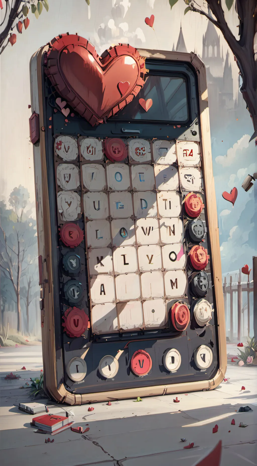 ai character: love test background