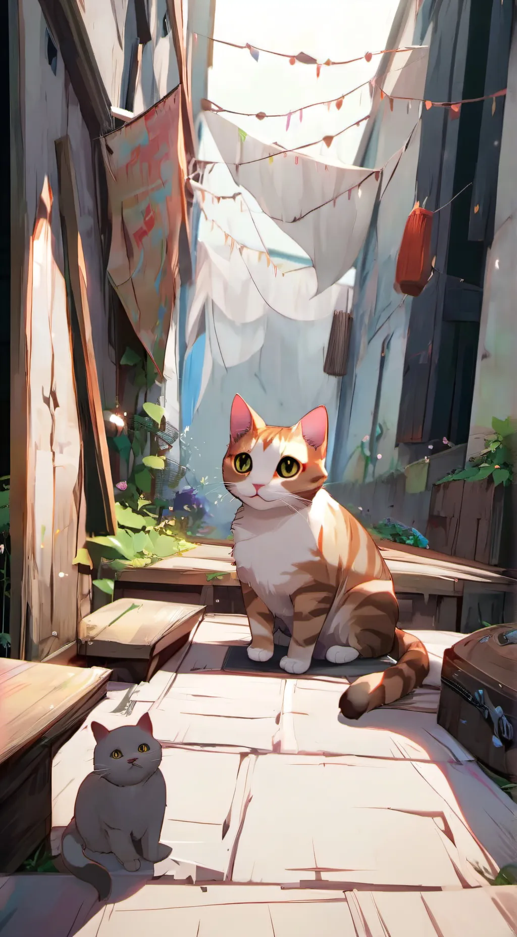 ai character: cat. background
