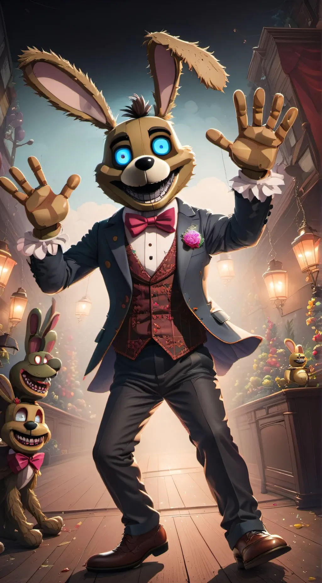 ai character: Glitchtrap background