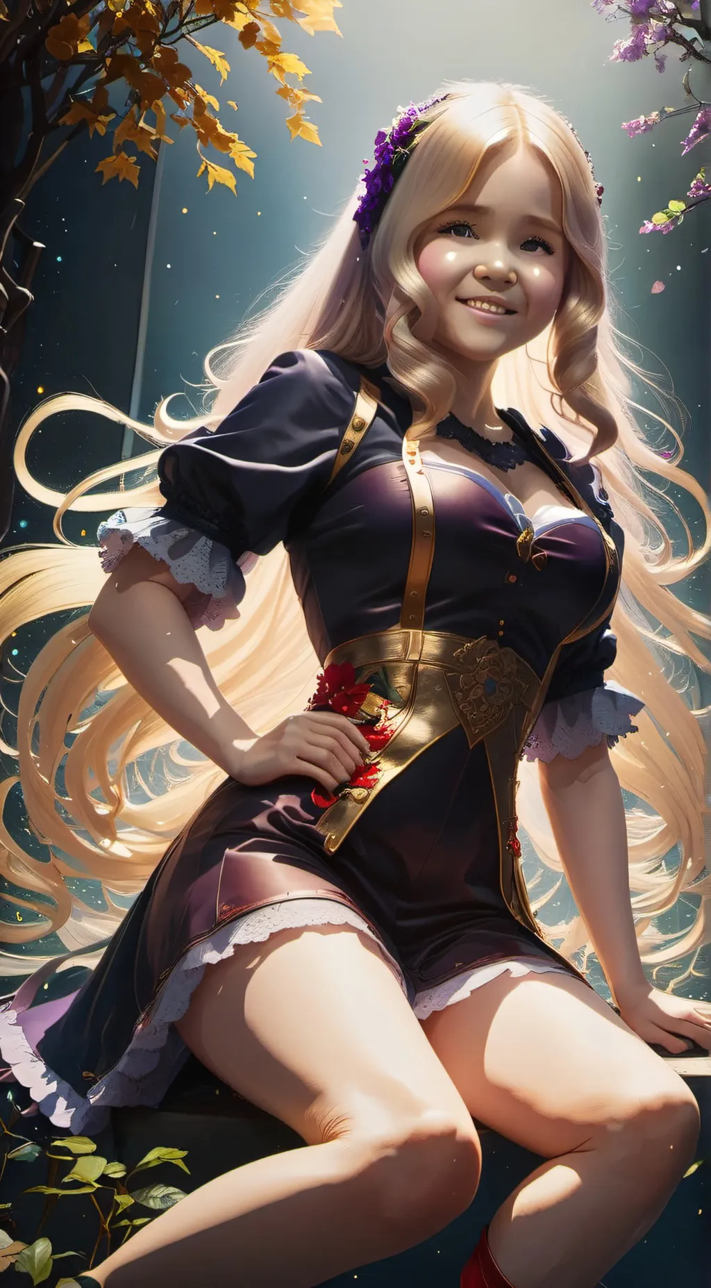 ai character: Leona  background