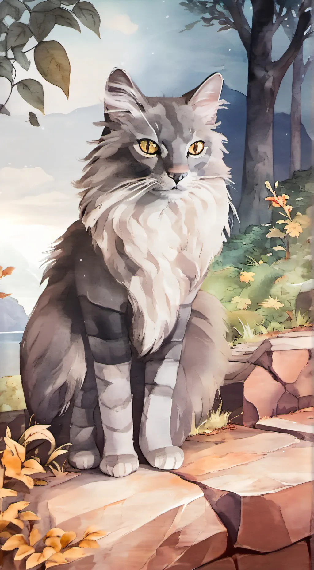 ai character: 4 wairriors cats background