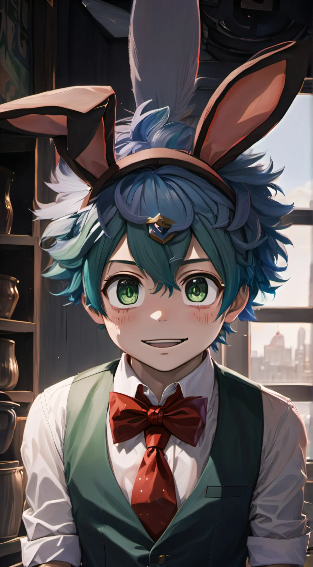 ai character: toy Bonnie  background