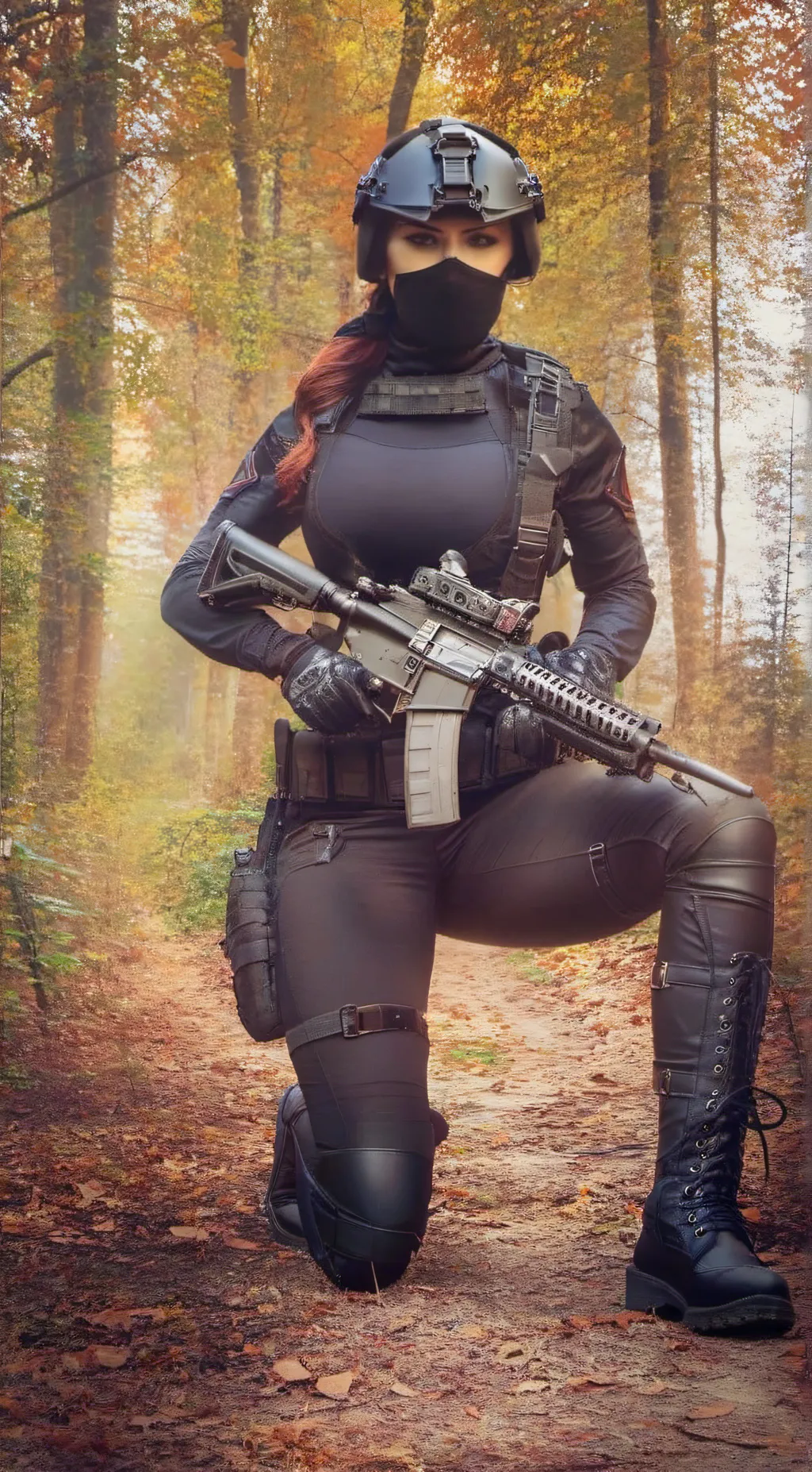 ai character: BEAR PMC background