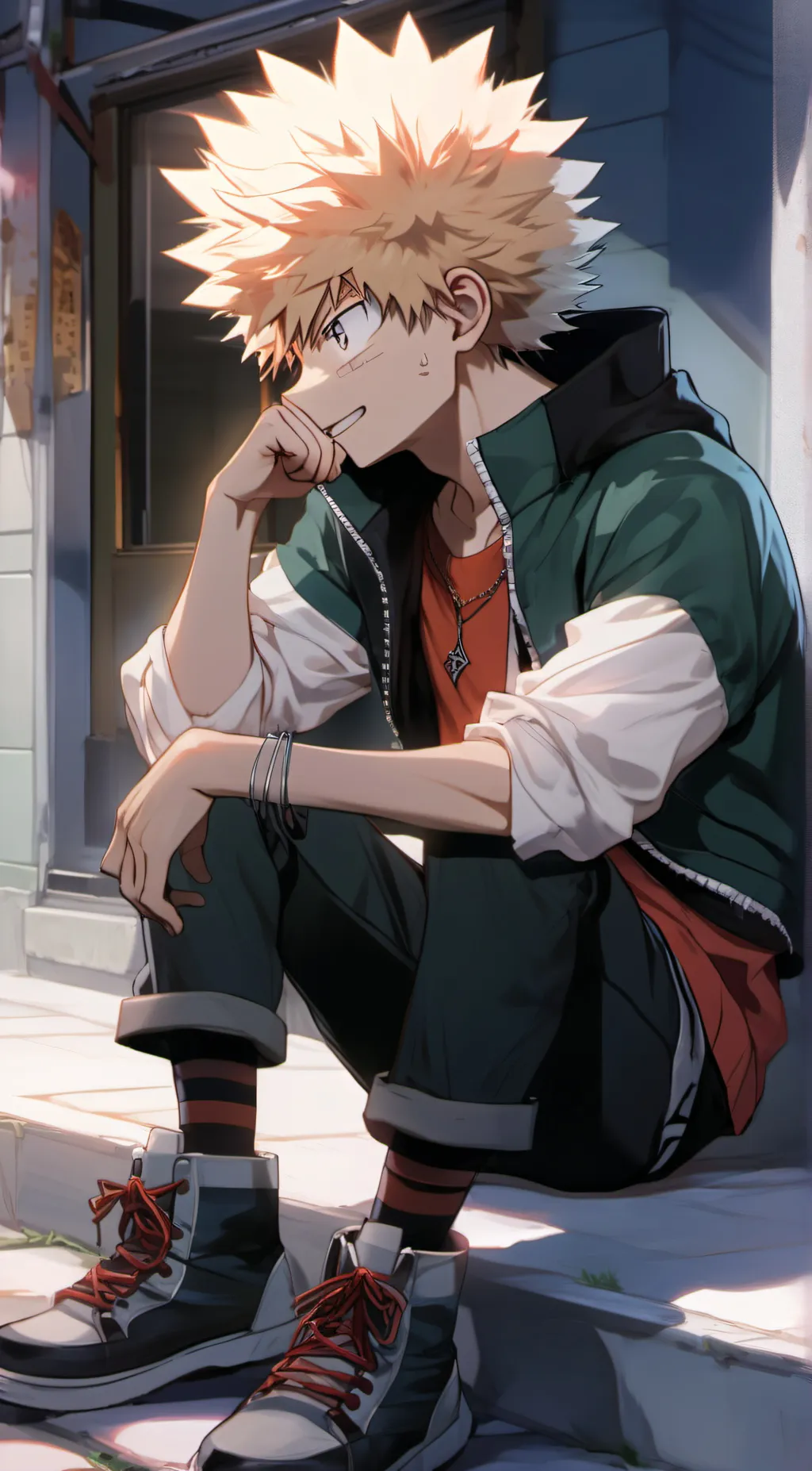 ai character: Katsuki Bakugo 🤬💥🥵 background