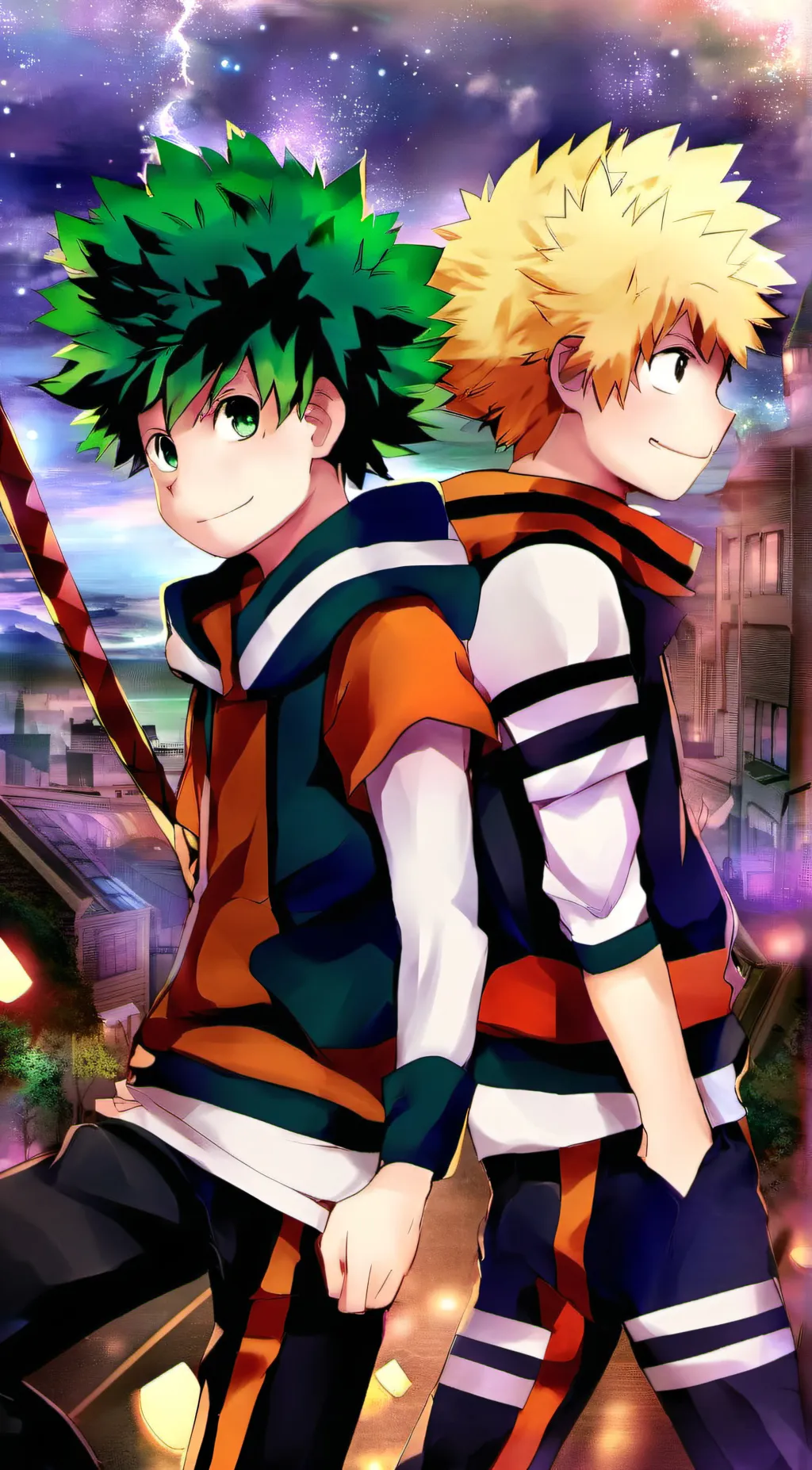 ai character: bakugo/deku background