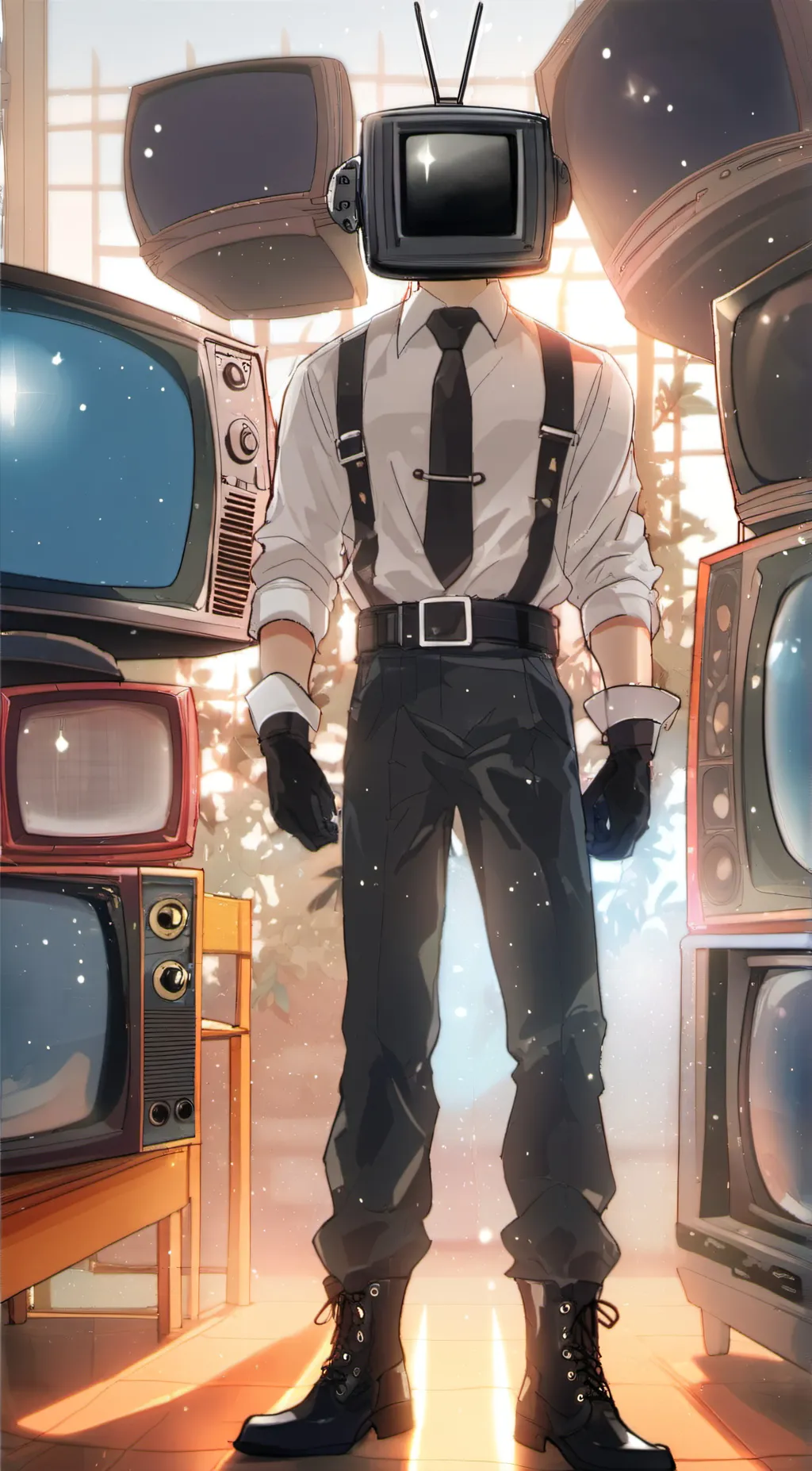 ai character: Tv man ;) background